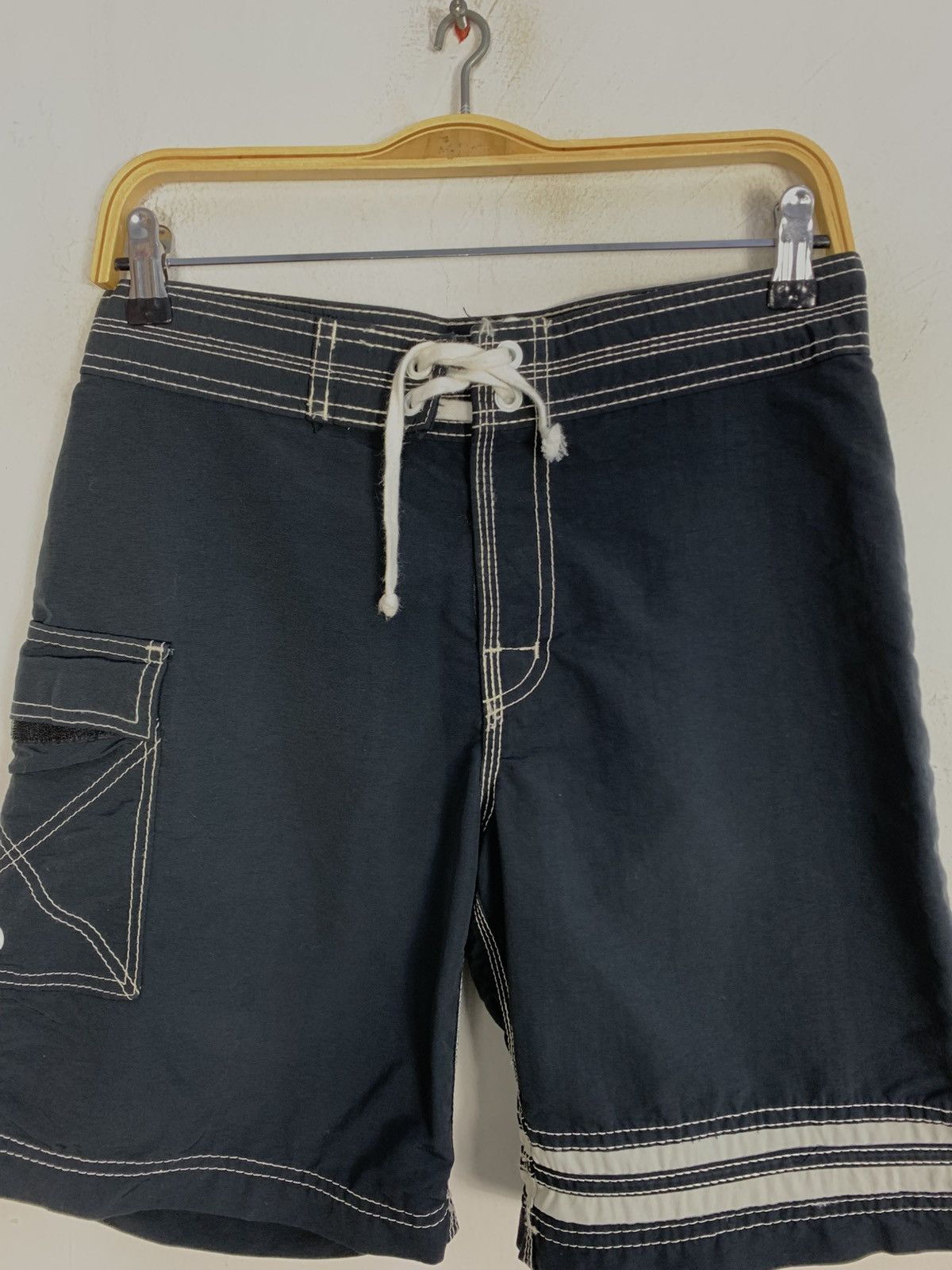 Billabong 90s Billabong Surfwear Short Plain Side Pocket Made In Usa Size US 29 - 3 Thumbnail