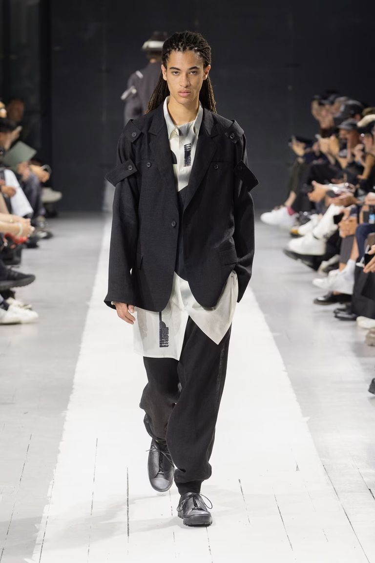 Yohji Yamamoto Yohji Yamamoto Homme Single Button Shoulder Epaulet Jacket Size US M / EU 48-50 / 2 - 6 Thumbnail