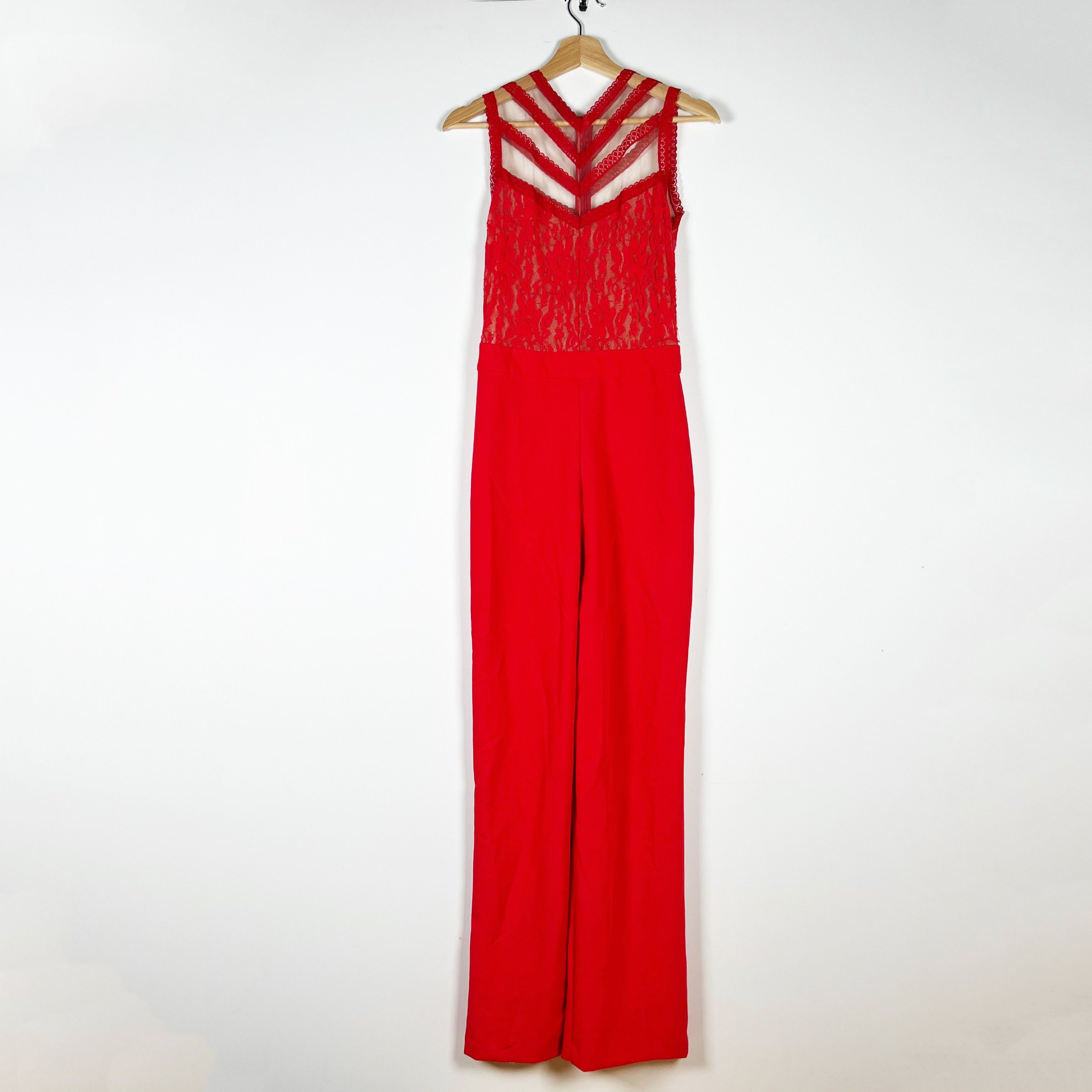 Karina Grimaldi Karina Grimaldi Liguria Red Lace Bodice Semi Size 25" / US 0 / IT 36 - 1 Thumbnail