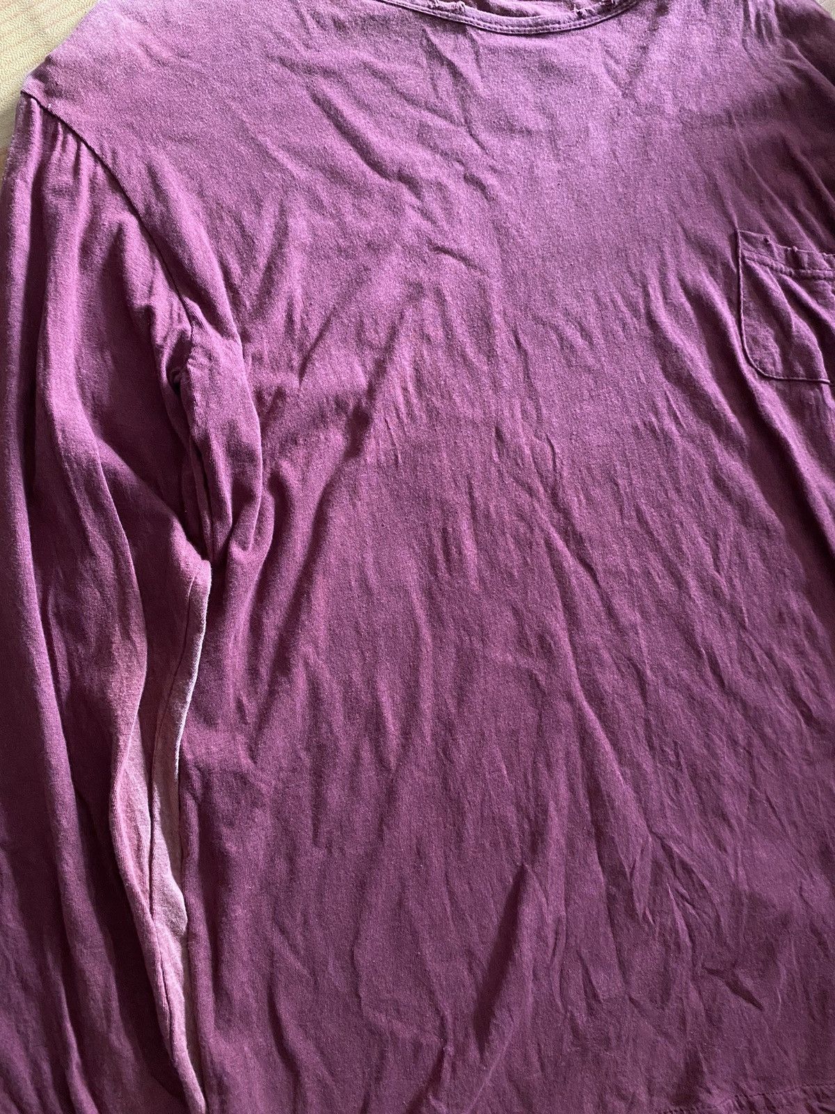 Japanese 15 basis bleached distressed pocket longsleeve