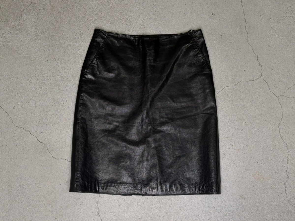 Miu Miu Miu Miu Leather Skirt Size 30" / US 8 / IT 44 - 1 Thumbnail