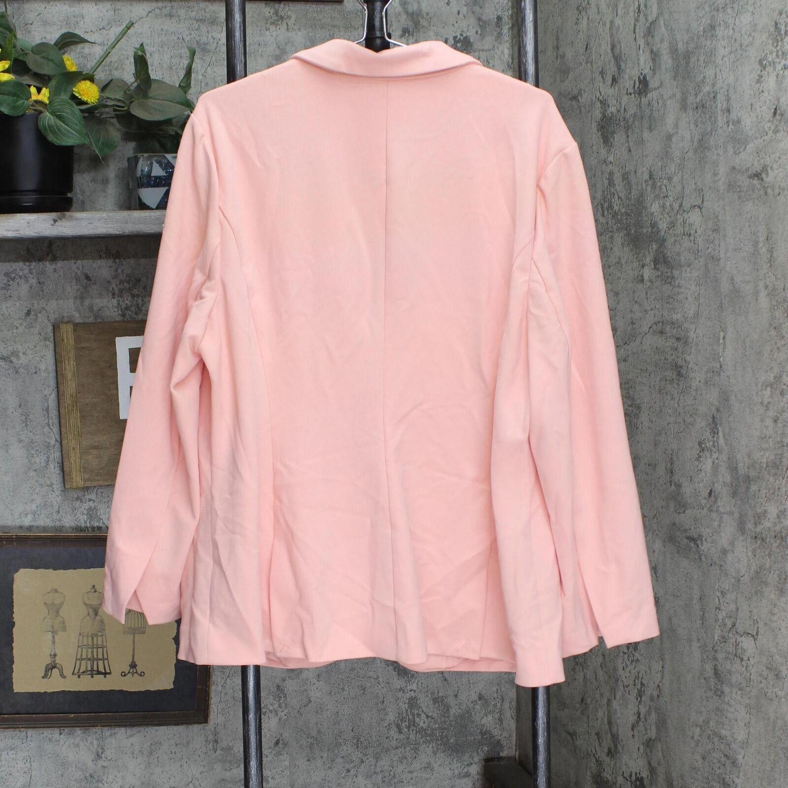Designer DG2 Womens Stretch Crepe Blazer 687783 Blush Pink 1X Size XL / US 12-14 / IT 48-50 - 2 Thumbnail