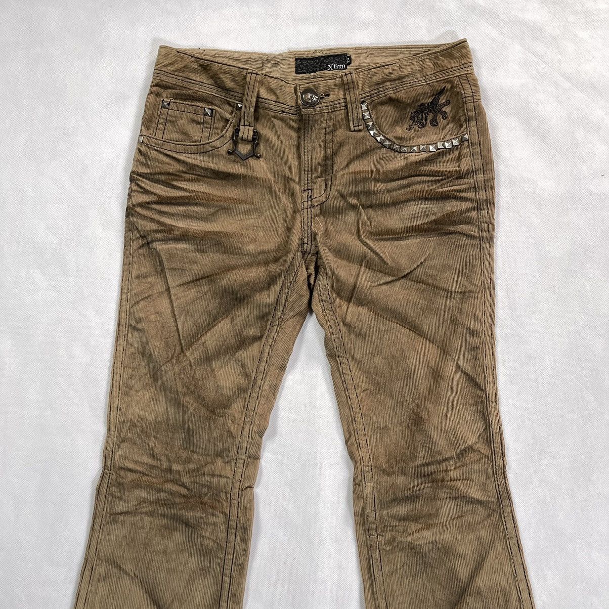 GOSTAR DE FUGA Xfrm Claw Mark Raw Motif Corduroy Pant Size US 29 - 3 Thumbnail