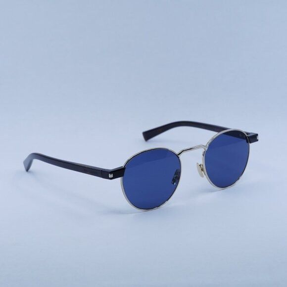 Saint Laurent Paris Saint Laurent SL707 004 Sunglasses Gold/Havana Round Frame Size ONE SIZE - 4 Thumbnail