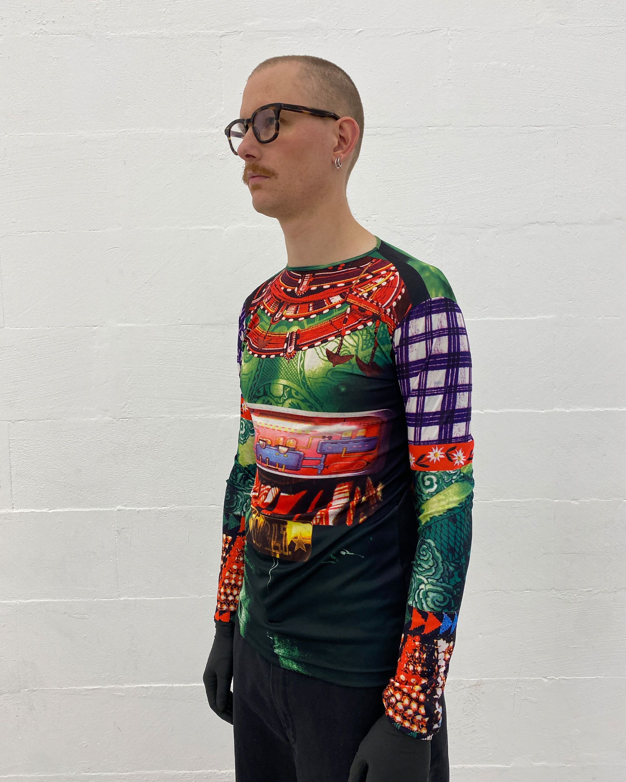 W&LT × Walter Van Beirendonck SS1996 All Over Print Stretch Longsleeve T-Shirt Size US L / EU 52-54 / 3 - 3 Thumbnail