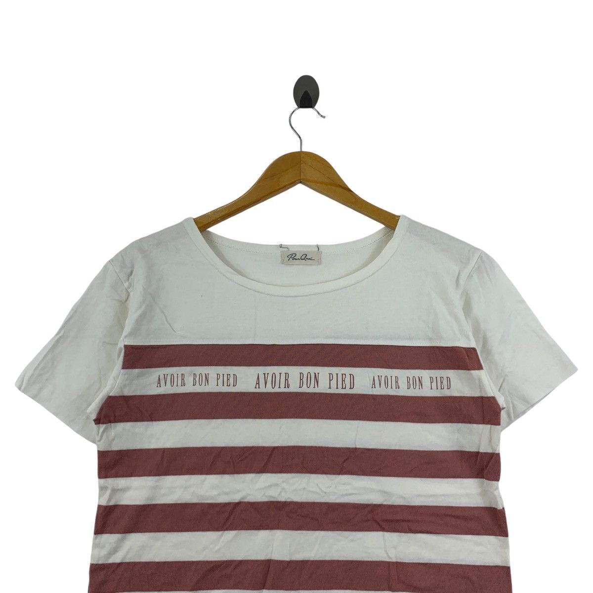 Vintage Vintage POUR QUOI FRENCH Avoir Bon Pied Tee Shirt Size S / US 4 / IT 40 - 2 Thumbnail