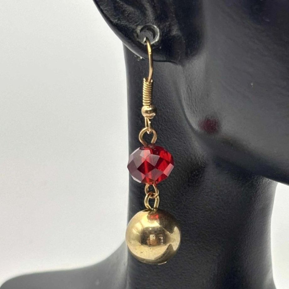 Other Gold & Red EsMor Earrings Size ONE SIZE - 1 Thumbnail