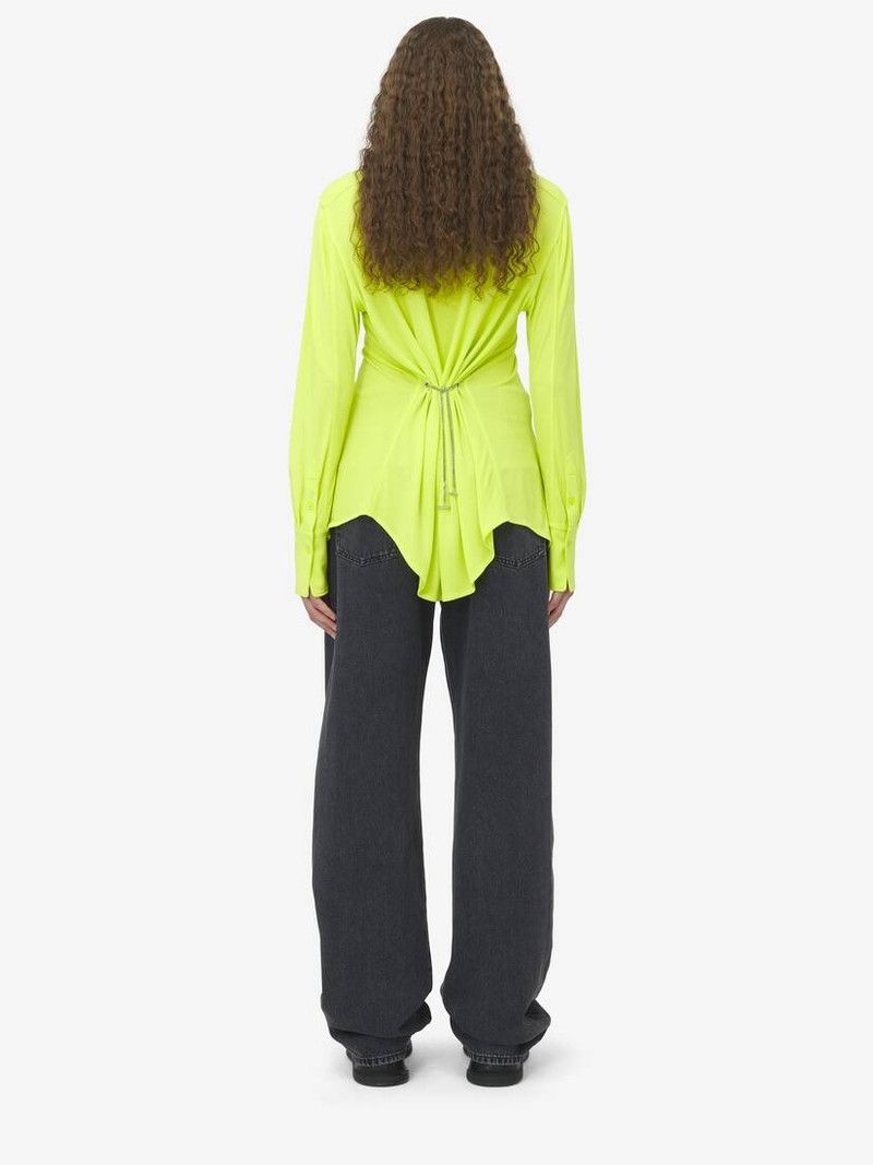 Alexander McQueen o1srvl11e0326 Fitted Shirt in Yellow Size M / US 6-8 / IT 42-44 - 6 Thumbnail