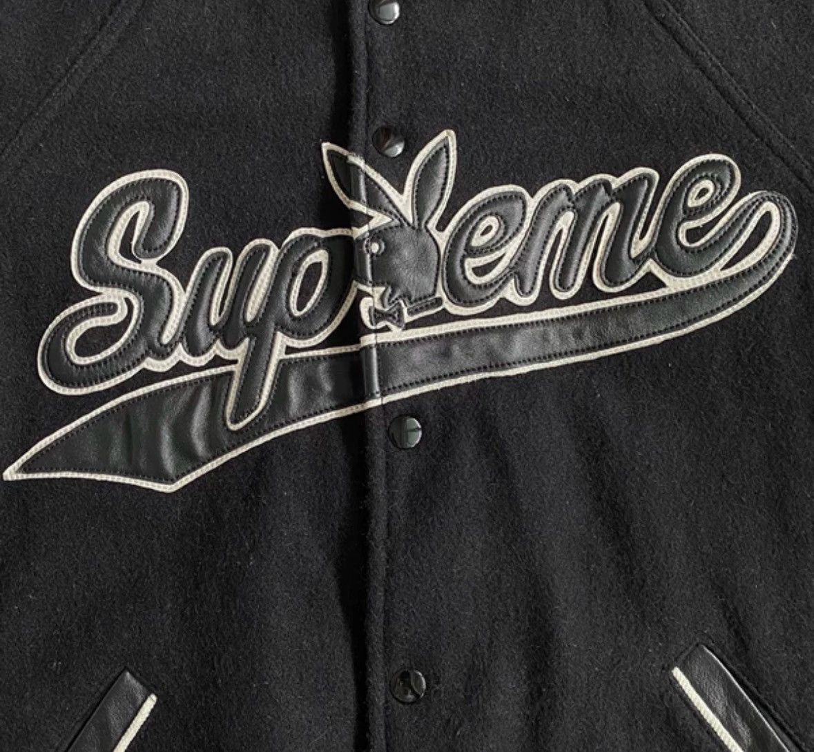 Supreme Supreme x Playboy Rabbit Baseball Jacket Size US M / EU 48-50 / 2 - 5 Thumbnail
