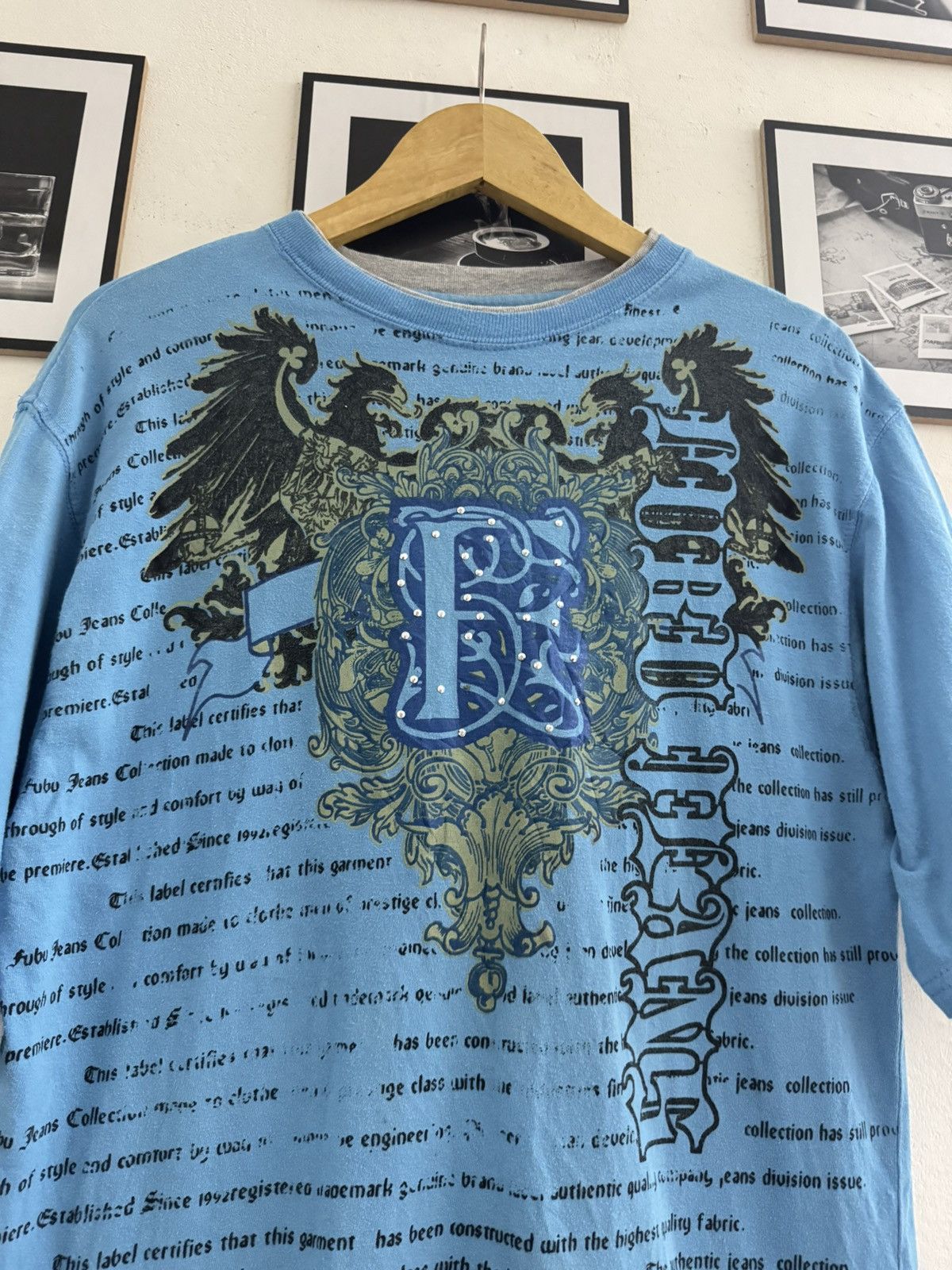 Fubu Y2k FUBU STUDDED POEM GRUNGE TSHIRT Size US M / EU 48-50 / 2 - 2 Thumbnail