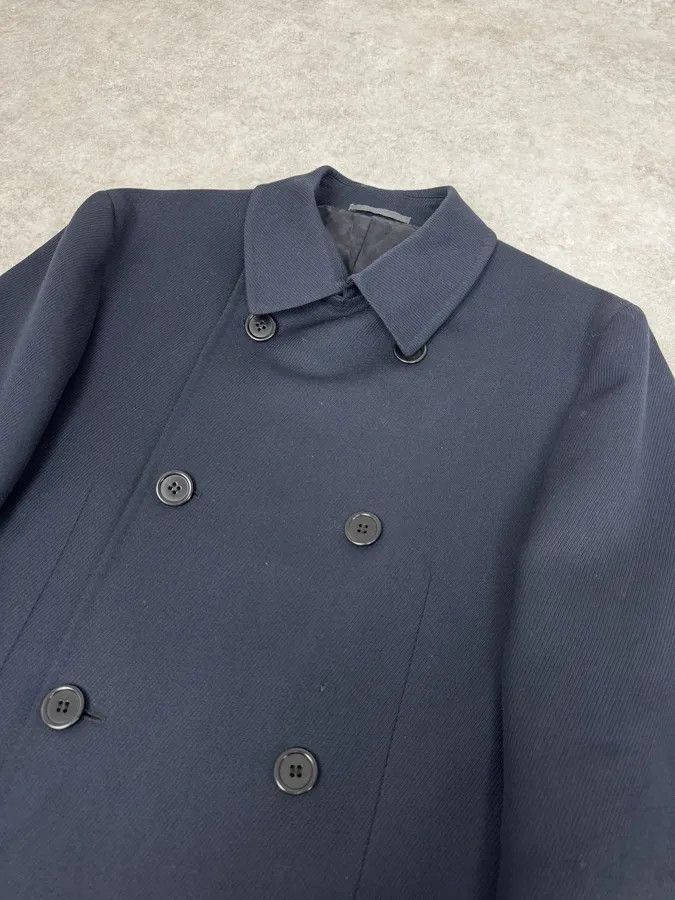 Givenchy AW2005 Givenchy Navy Wool Buttoned Trench Coat Size US M / EU 48-50 / 2 - 5 Thumbnail