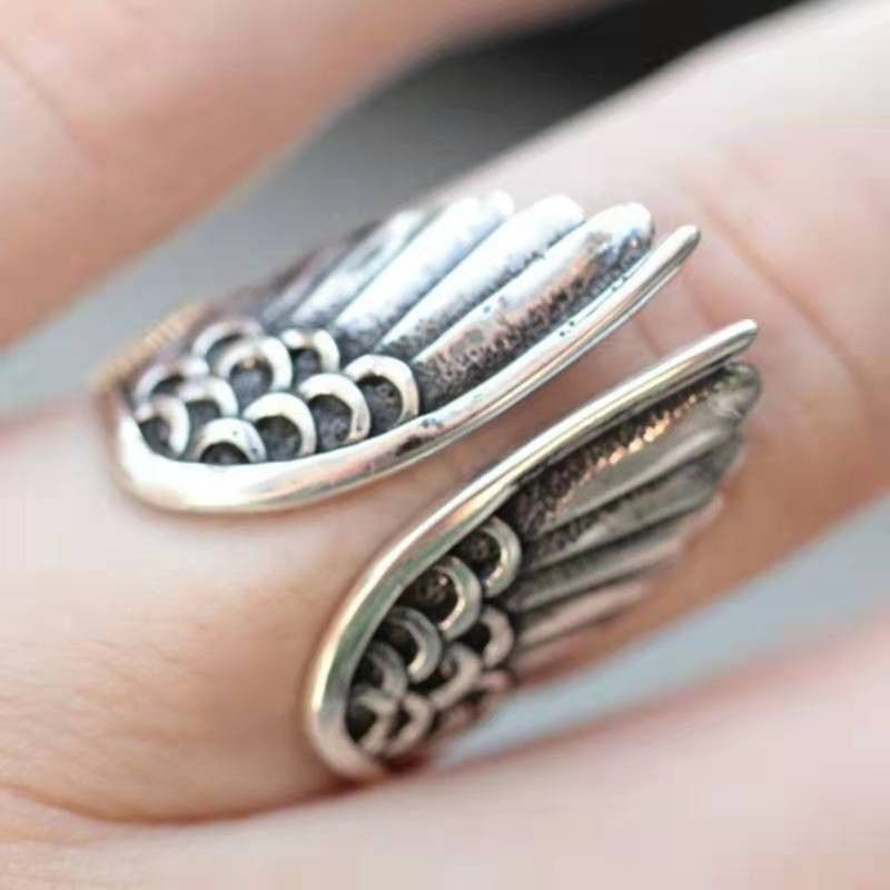 VIBE Vintage Open Angel Wing Ring Size ONE SIZE - 2 Thumbnail