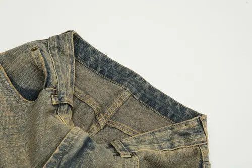 Japanese Brand × Jean High street trend loose washed distressed straight jeans Size US 32 / EU 48 - 4 Thumbnail