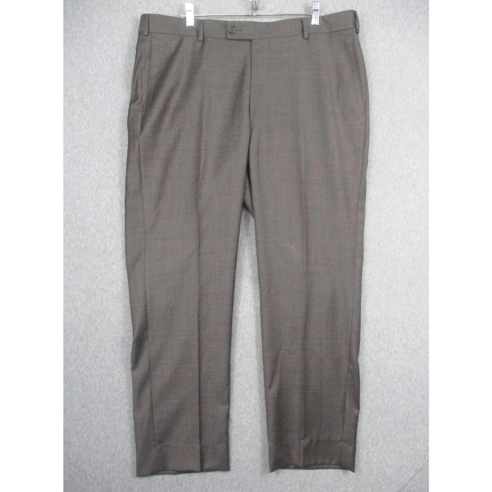 Vintage Samuelsohn Pants Mens 39 Long Brown Super 110s Wool Dress Trousers Slacks Size US 39 - 2 Thumbnail