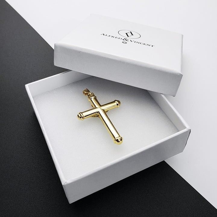 Other Jesus INRI Cross Pendant in 2tone 14k Yellow & White Gold Size ONE SIZE - 2 Thumbnail