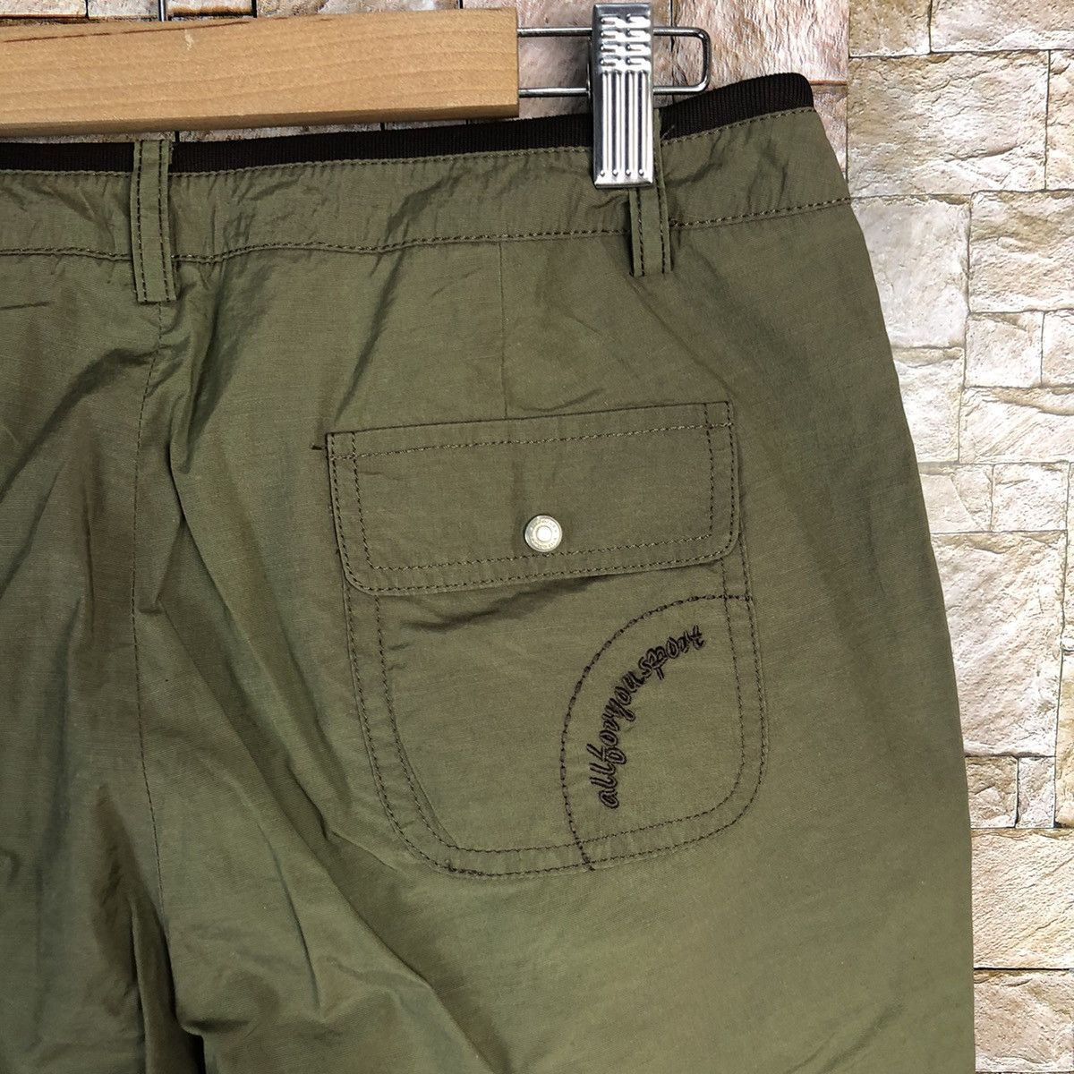 Japanese Brand All Ror You Green Cargo Multipocket Pants #A604 Size 28" / US 6 / IT 42 - 19 Thumbnail