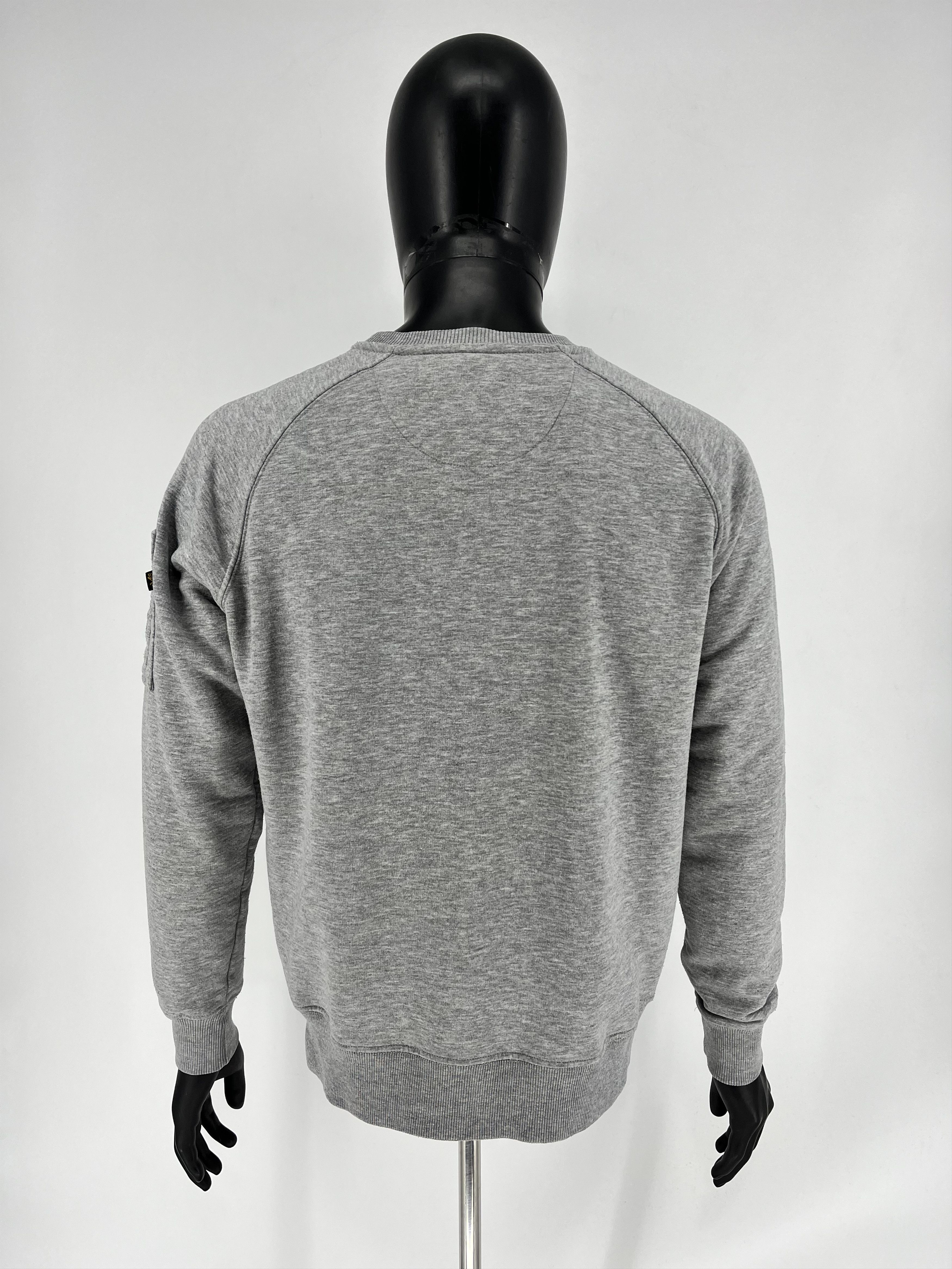 Alpha Industries × Vintage Alpha Industries Grey Sweatshirt With Tape Size M Size US M / EU 48-50 / 2 - 10 Thumbnail