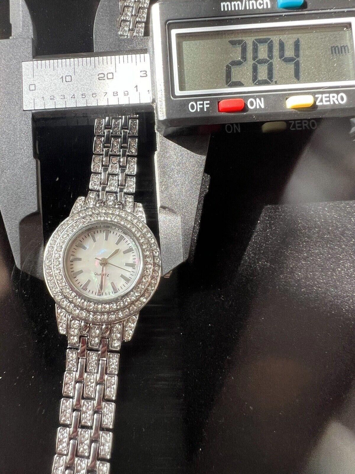Designer Iced Out Rhinestone Ladies Watch Size ONE SIZE - 2 Thumbnail