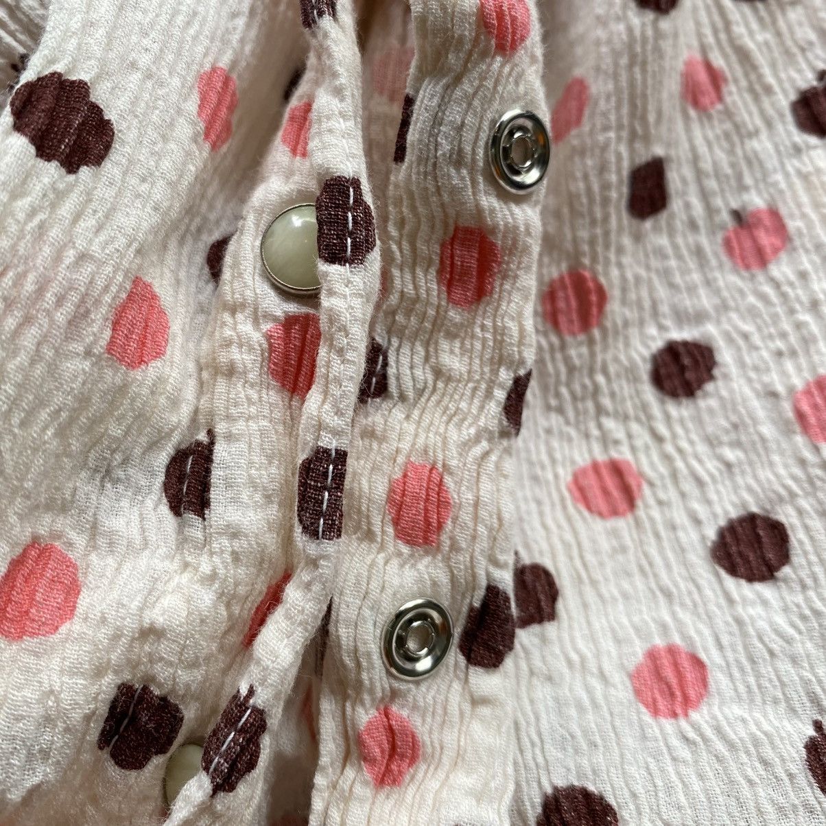 Tsumori Chisato Tsumori Chisato Pink Red Polka Dot Long Sleeve Shirt Size XS / US 0-2 / IT 36-38 - 15 Thumbnail