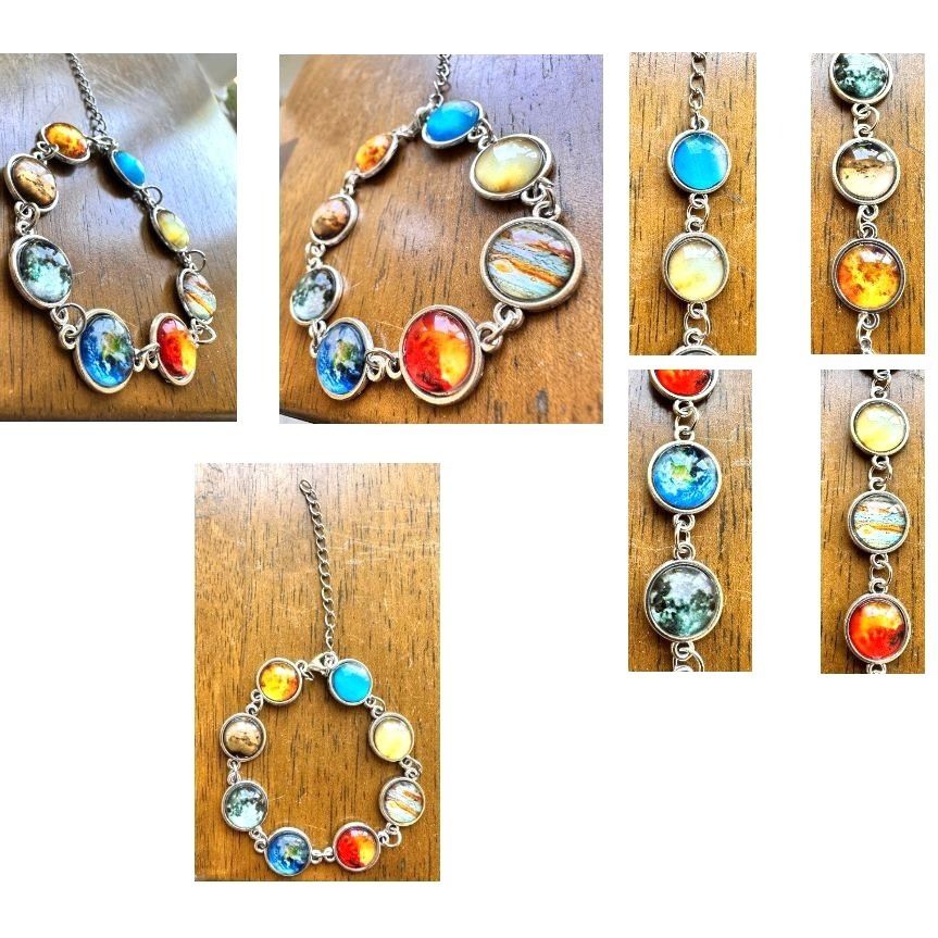 Handmade Solar System Bracelet New Planets Earth Universe Lobster Hoo Size ONE SIZE - 5 Thumbnail