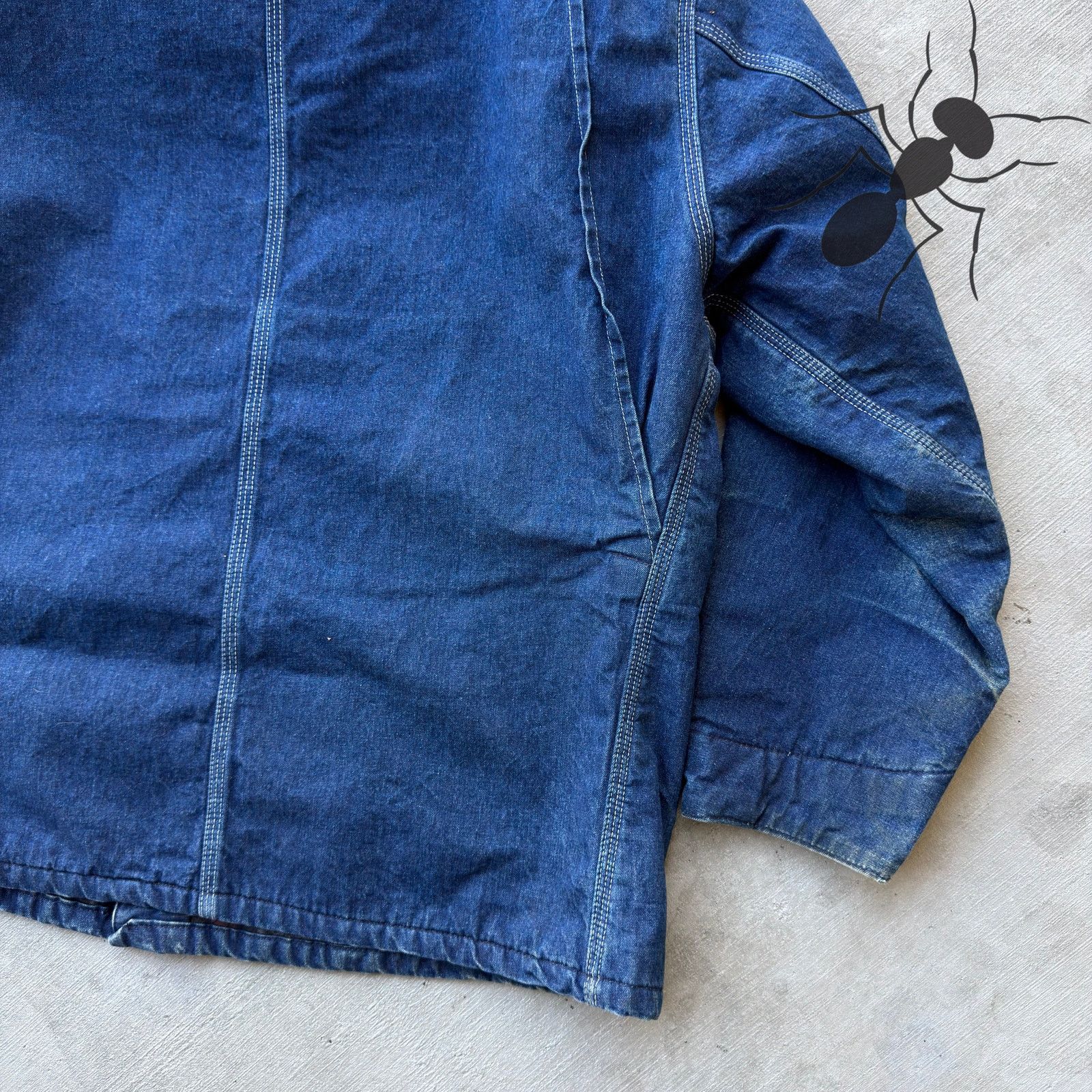 Carhartt × Vintage Vintage Carhartt denim blue chore button up coat work jacket Size US XL / EU 56 / 4 - 8 Thumbnail