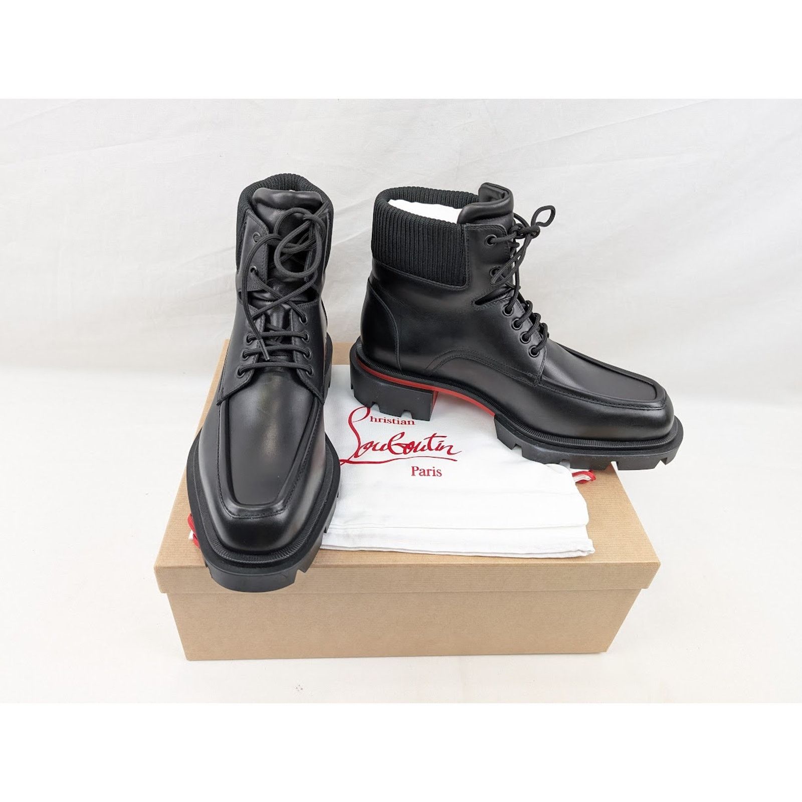 Christian Louboutin o1rshd1 Our Walk Flat Boots in Black Size US 10.5 / EU 43-44 - 18 Thumbnail