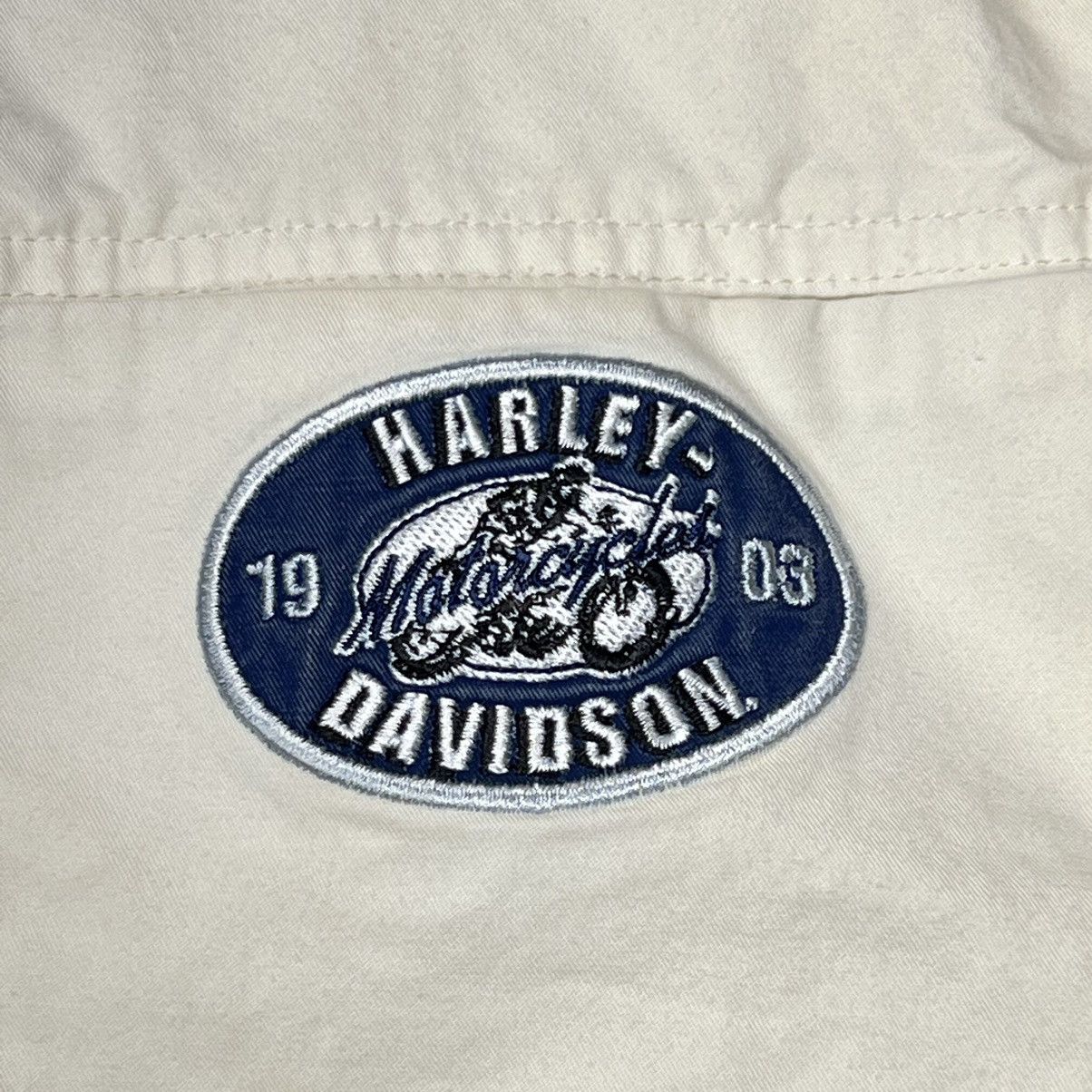 Harley Davidson × Vintage Harley Davidson Button Up Shirt White Cut Off Vest Stripe Size US XXL / EU 58 / 5 - 9 Thumbnail