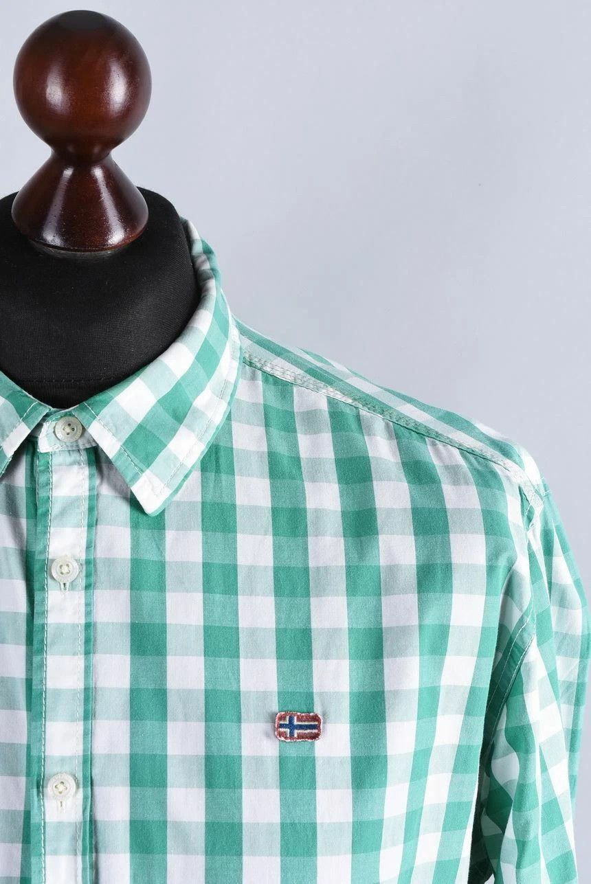 Napapijri Napapijri Gingham Check Long Sleeve Button Up Shirt Size US L / EU 52-54 / 3 - 2 Thumbnail