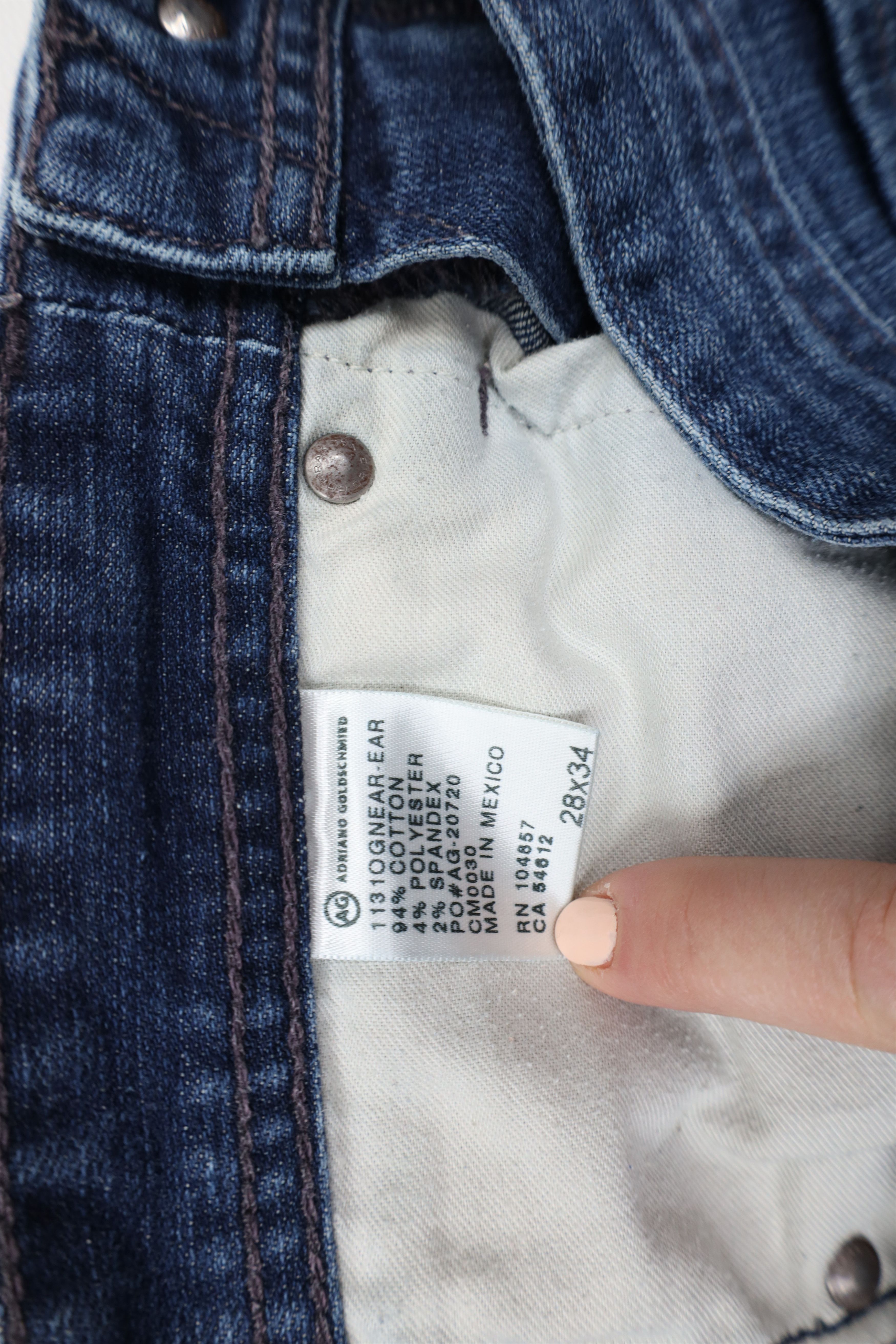 Vintage Adriano Goldschmied The Matchbox Slim Straight Denim Jeans Size 28" / US 6 / IT 42 - 8 Thumbnail