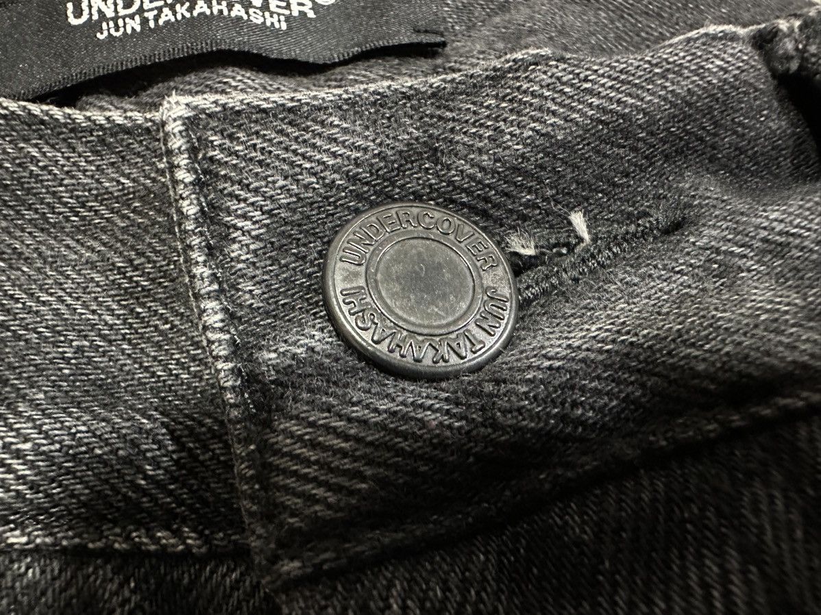 Japanese Brand × Jun Takahashi × Undercover 🔥Sick Undercover Black Denim Cut Off Distressed Size US 32 / EU 48 - 14 Thumbnail