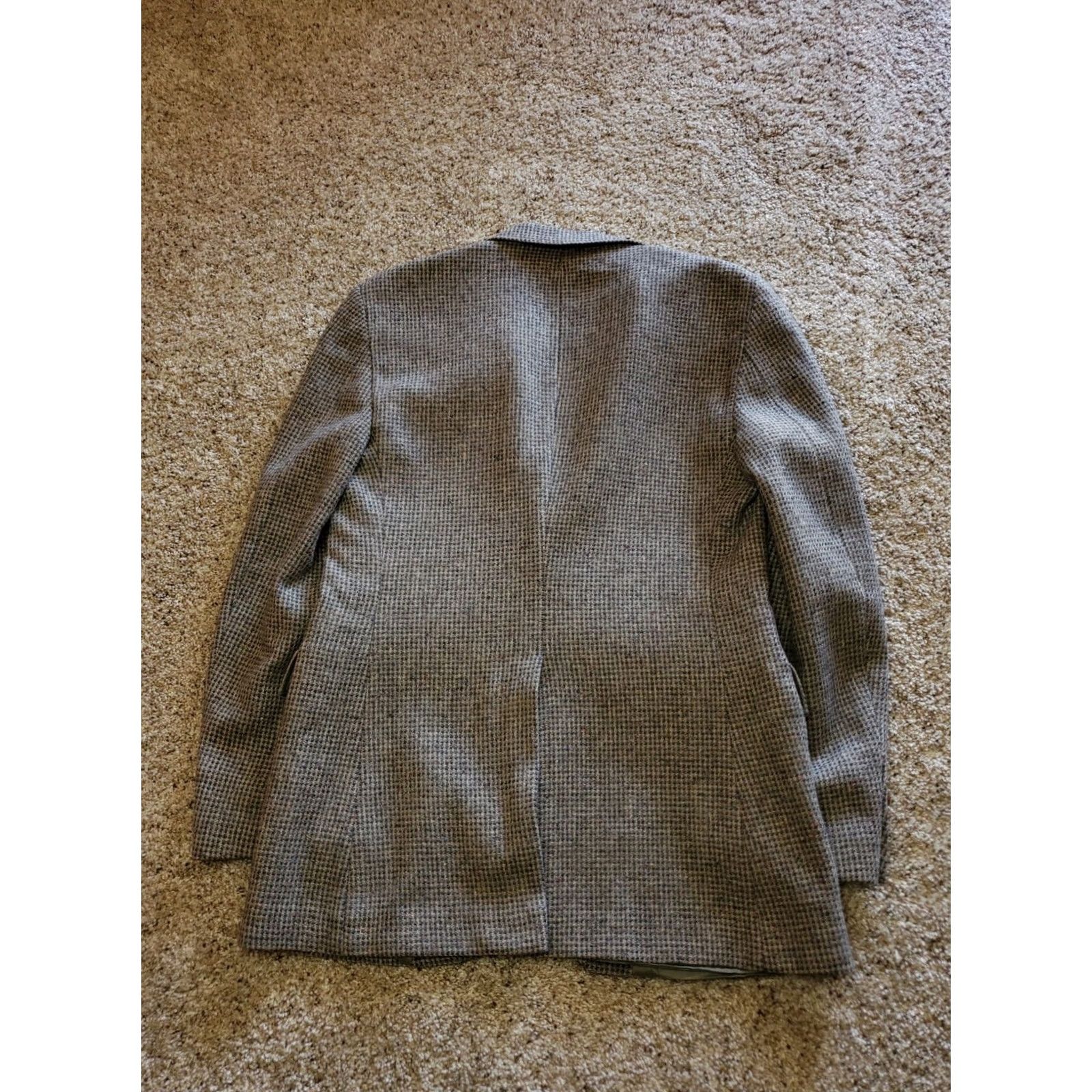 Levi's VINTAGE Levi's Blazer Jacket Wool Tweed 42 Reg Single-Breasted Notch Lapel Gray Mens 2 Piece Wool Tweed Tailored Classic 70s Size 42R - 7 Thumbnail
