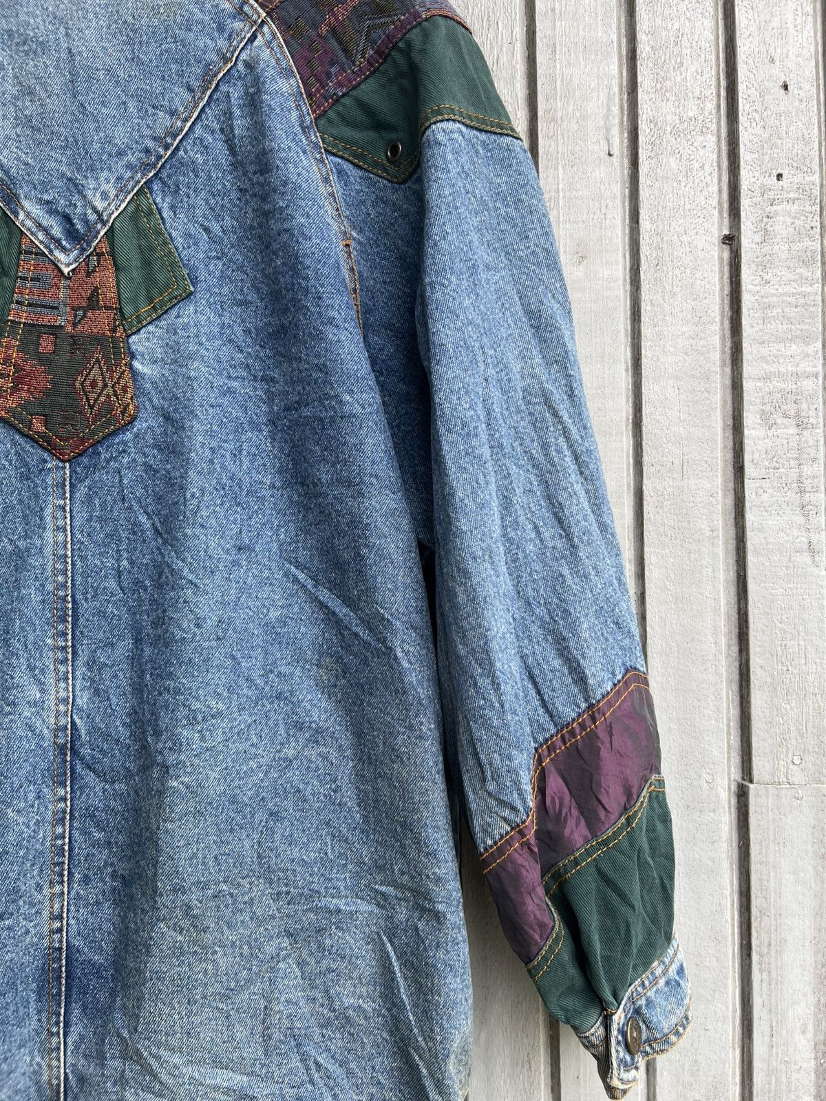 Current/Elliot × Japanese Brand Current seen pachwork denim jacket Size US M / EU 48-50 / 2 - 12 Thumbnail