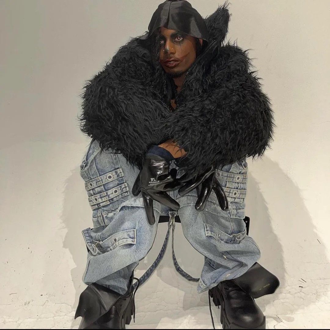 If Six Was Nine 🇯🇵 MUSIC & ECOLOGY MOHAIR PLAYBOI CARTI SWEATER JACKET Size US L / EU 52-54 / 3 - 1 Thumbnail