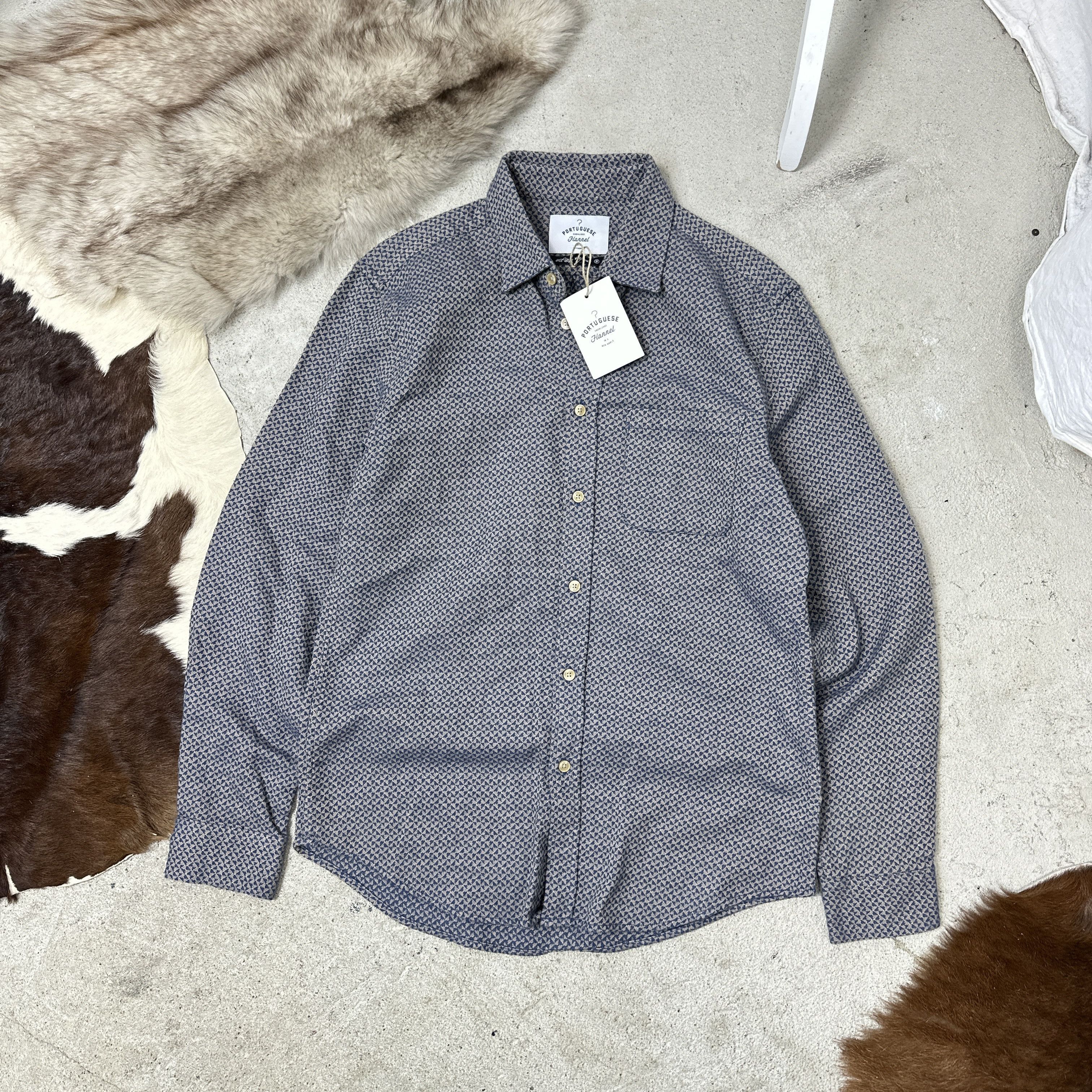 Portuguese Flannel Vintage Houndstooth Button Up Portuguese Flannel Shirt Y2K Size US M / EU 48-50 / 2 - 1 Thumbnail