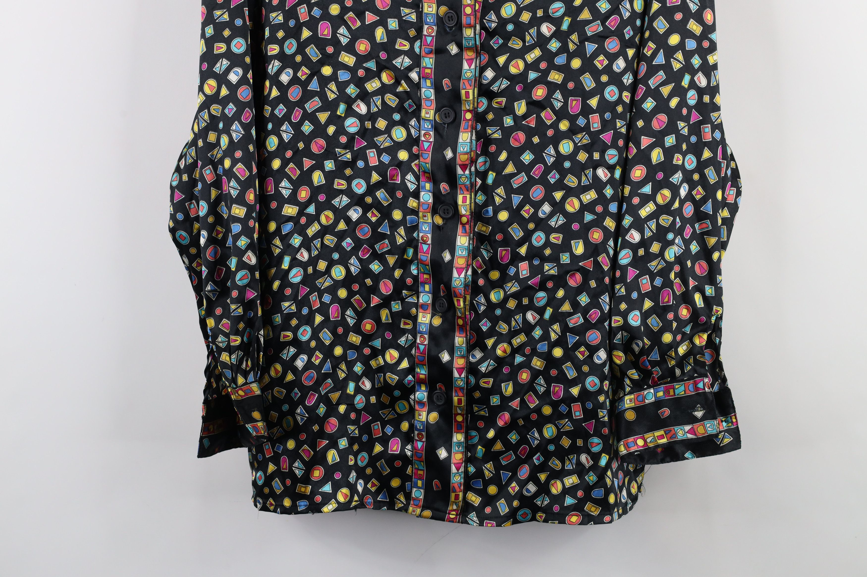 Vintage Vintage 90s Streetwear Geometric Polyester Button Shirt Size M / US 6-8 / IT 42-44 - 3 Thumbnail