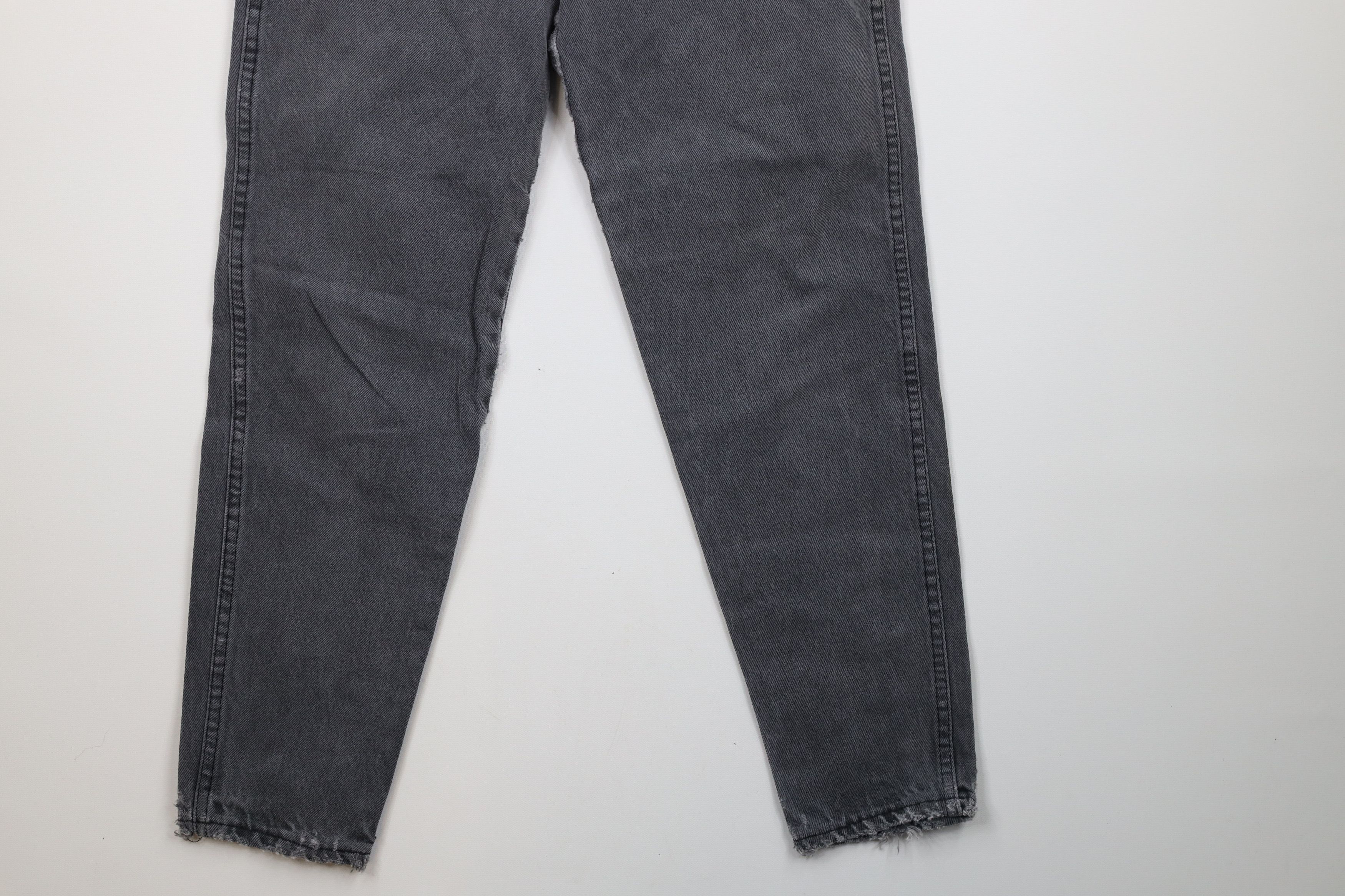 Vintage Vintage 90s Streetwear Tapered Leg Denim Jeans Black USA Size 27" / US 4 / IT 40 - 4 Thumbnail