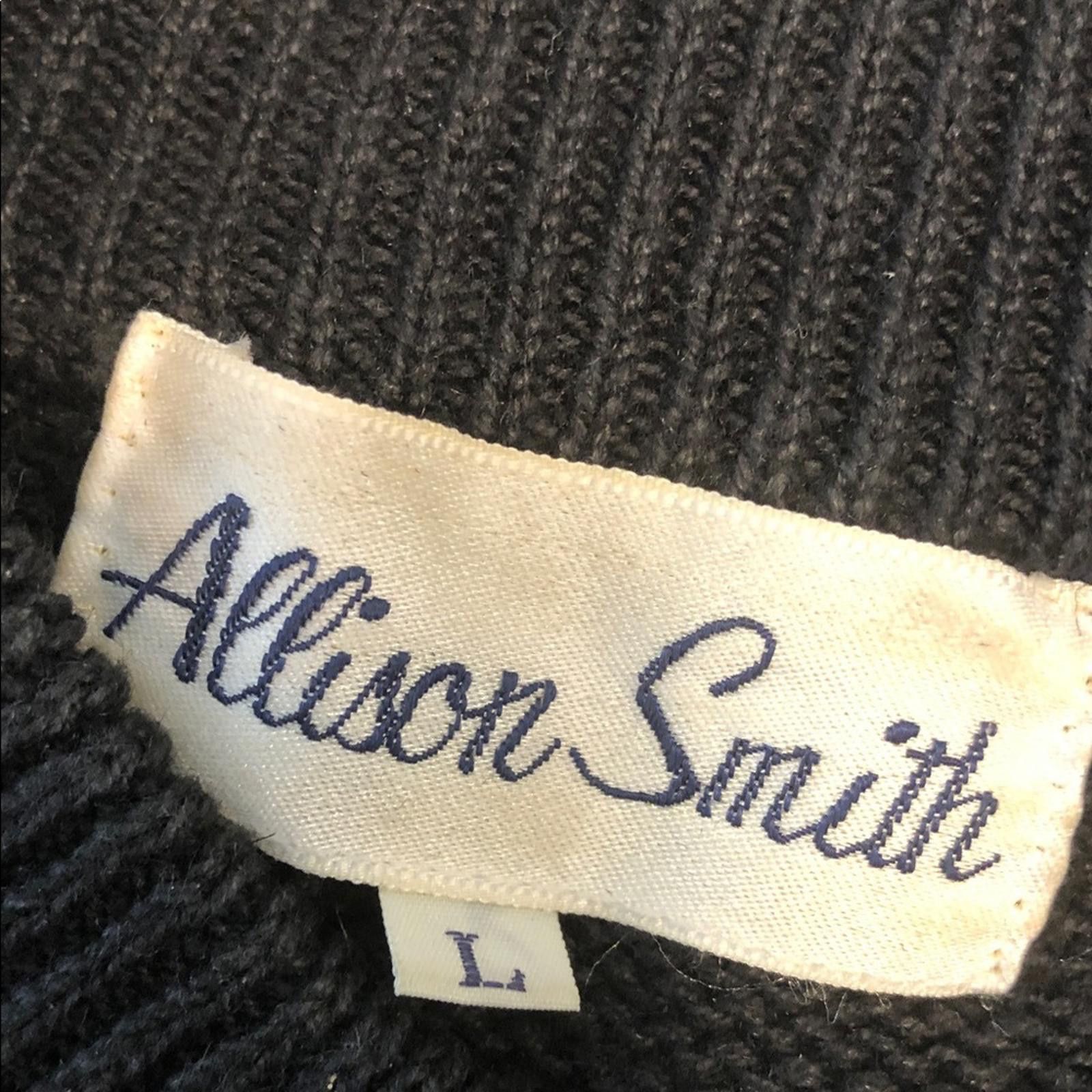 Other Allison Smith Black Knit Sweater beaded sparkles SZ LG Size L / US 10 / IT 46 - 5 Thumbnail