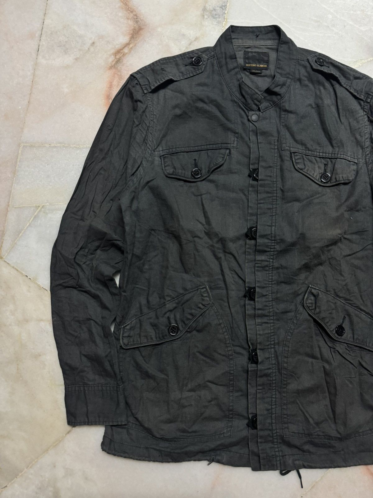 Hysteric Glamour 90s SAMPLE💥HYSTERIC GLAMOUR SHIRT MULTIPOCKET DISTRESS FADE Size US M / EU 48-50 / 2 - 3 Thumbnail