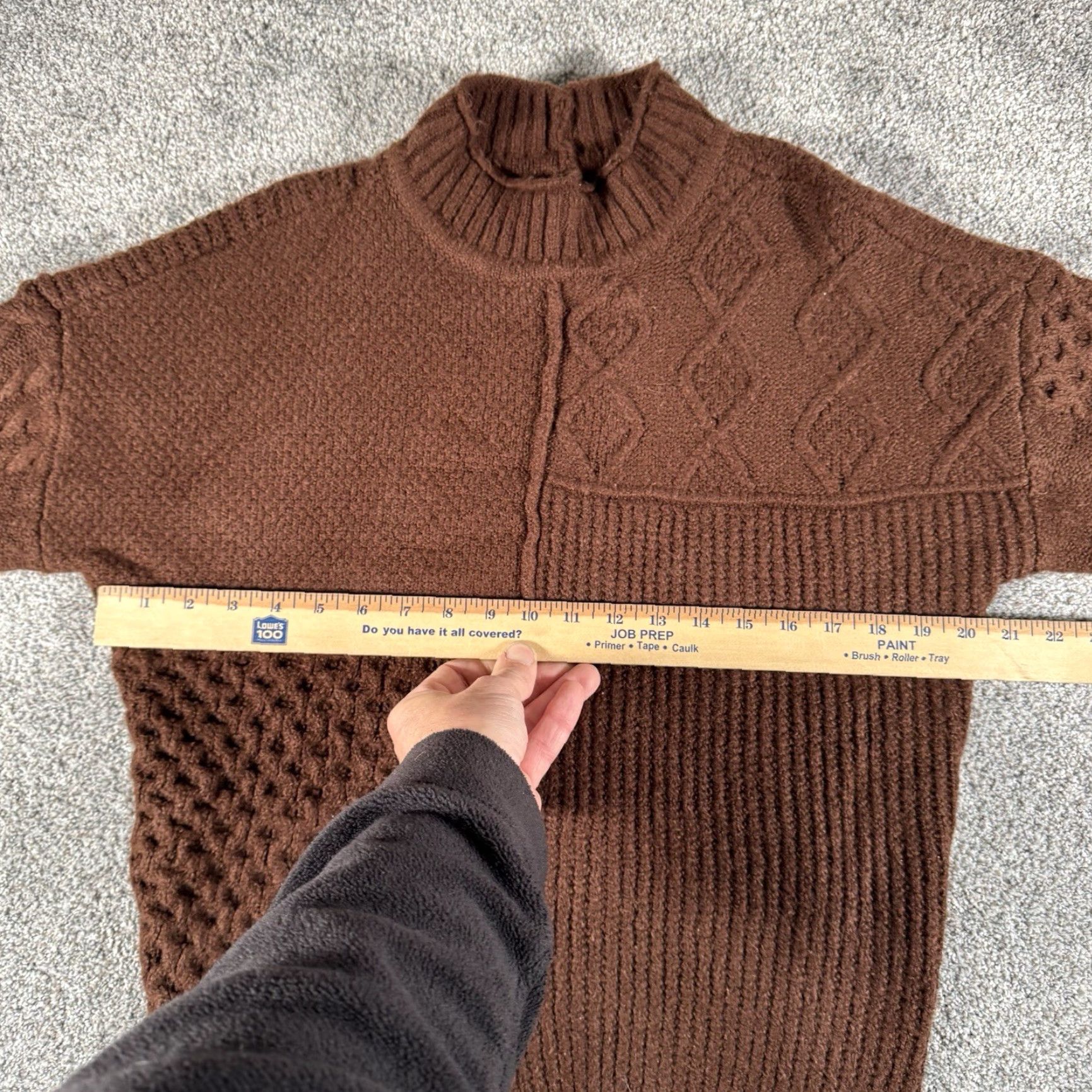 American Eagle Outfitters VINTAGE American Eagle Outfitters Sweater Womens Small Patchwork Chunky Knit Soft Comfy Mock Neck Bohemian Classic Hippie Shirt Womens Size S Brown Size S / US 4 / IT 40 - 3 Thumbnail