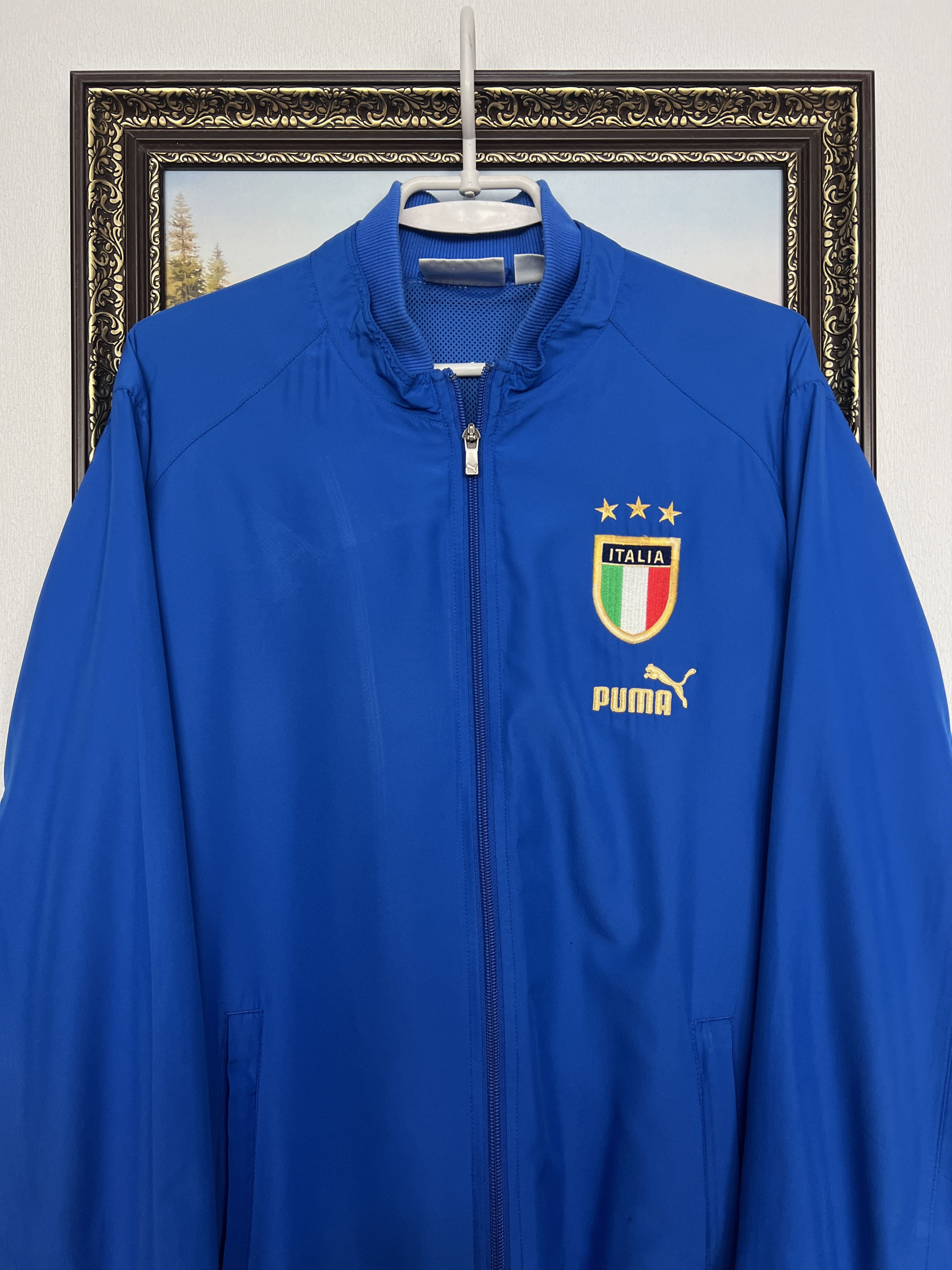 Puma Vintage Puma Italy Football Jacket Soccer Track Top National Size US M / EU 48-50 / 2 - 2 Thumbnail