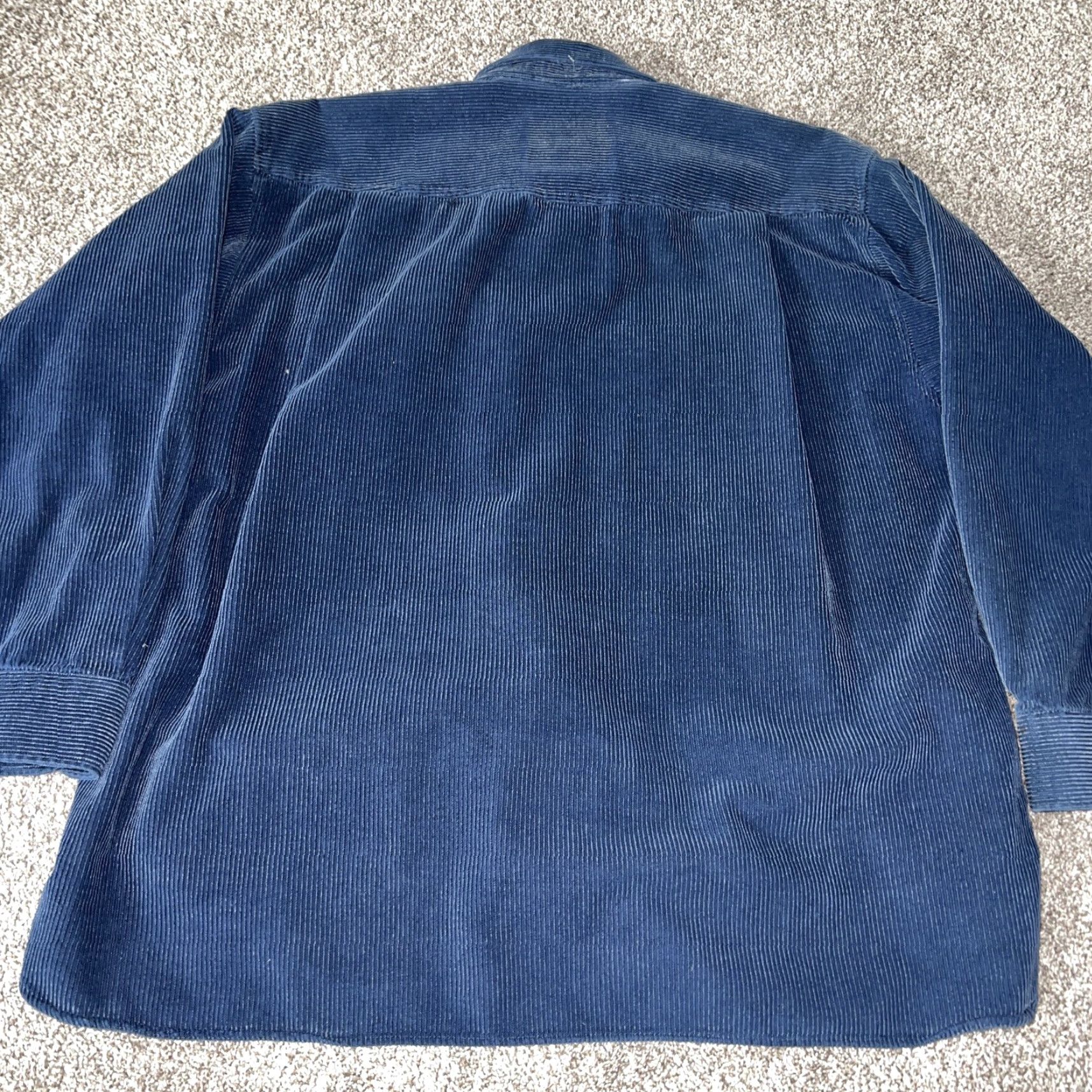 Vintage Powder River Outfitter Corduroy Shirt Men L Blue Button-Up Long Sleeve Size US L / EU 52-54 / 3 - 4 Thumbnail