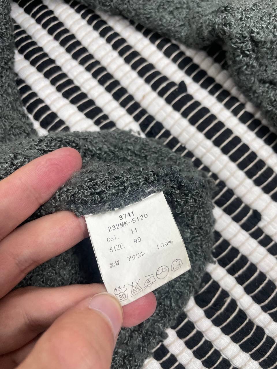 Hysteric Glamour × Japanese Brand Vintage Monkey Bite Cropped Acrylic Sweater Y2K Size M / US 6-8 / IT 42-44 - 7 Thumbnail