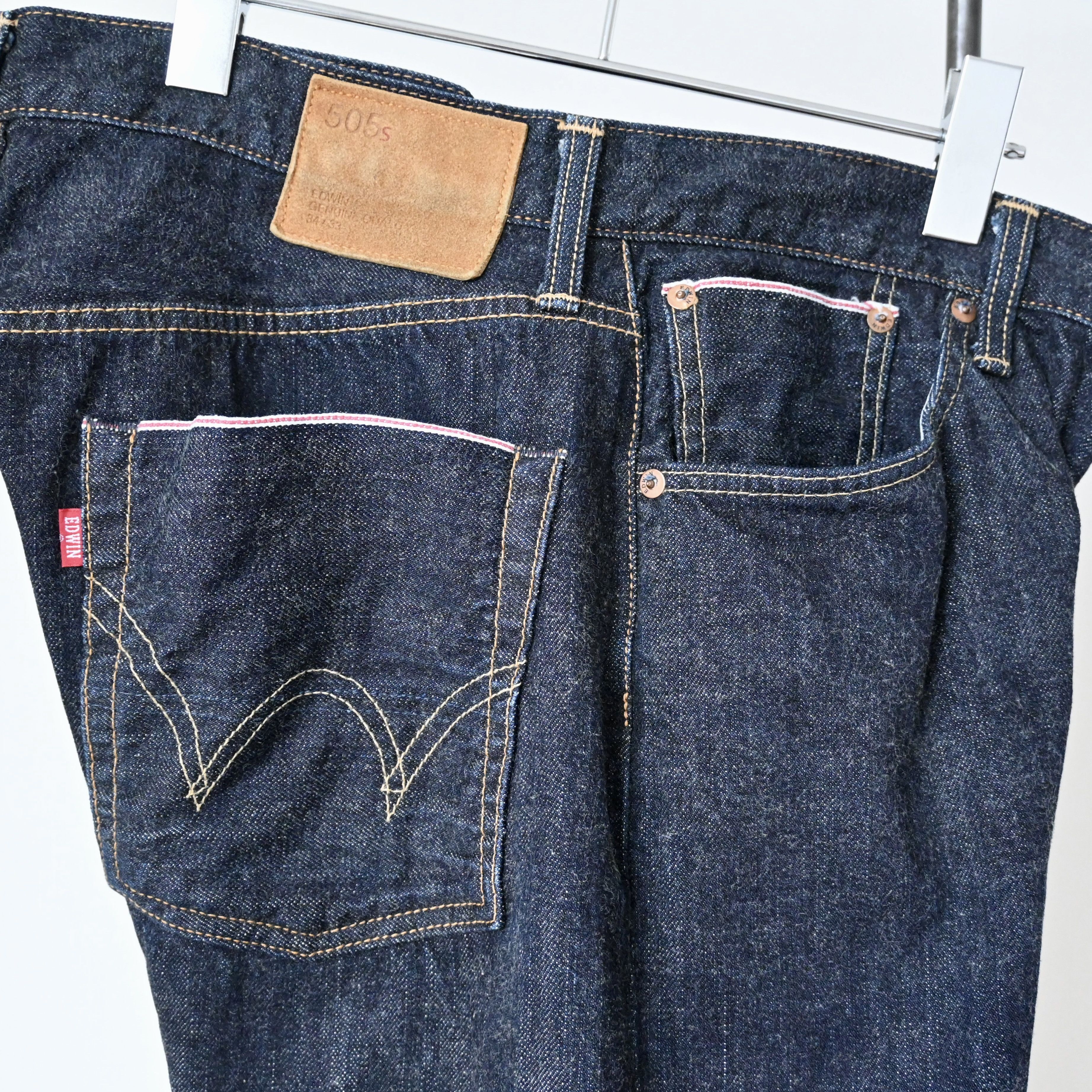 Edwin VTG 2000s EDWIN 505s dark indigo selvedged denim jeans Size US 33 - 24 Thumbnail