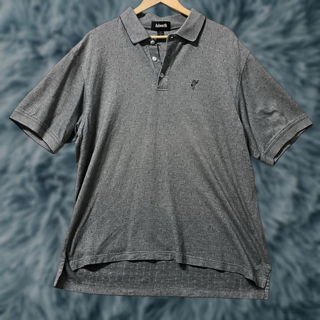 Vintage Ashworth Men’s Polo Shirt in Gray/Black Size L Size US L / EU 52-54 / 3 - 1 Thumbnail