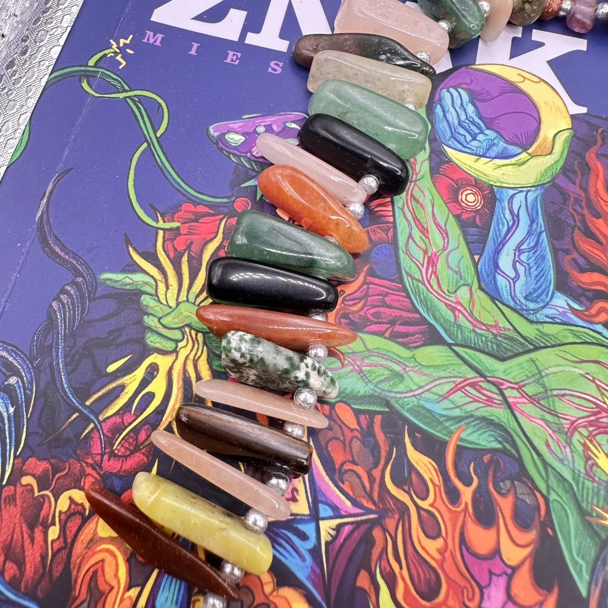 Japanese Brand × Vintage Vintage Shaman Psychodelic Stones nature Rare necklace Size ONE SIZE - 3 Thumbnail