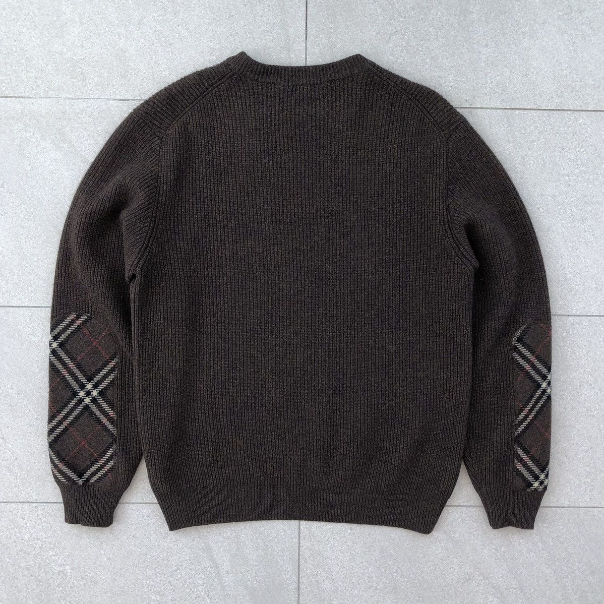 Burberry Burberry London Nova Check Elbow Patch Wool Sweatshirts Size US M / EU 48-50 / 2 - 3 Thumbnail