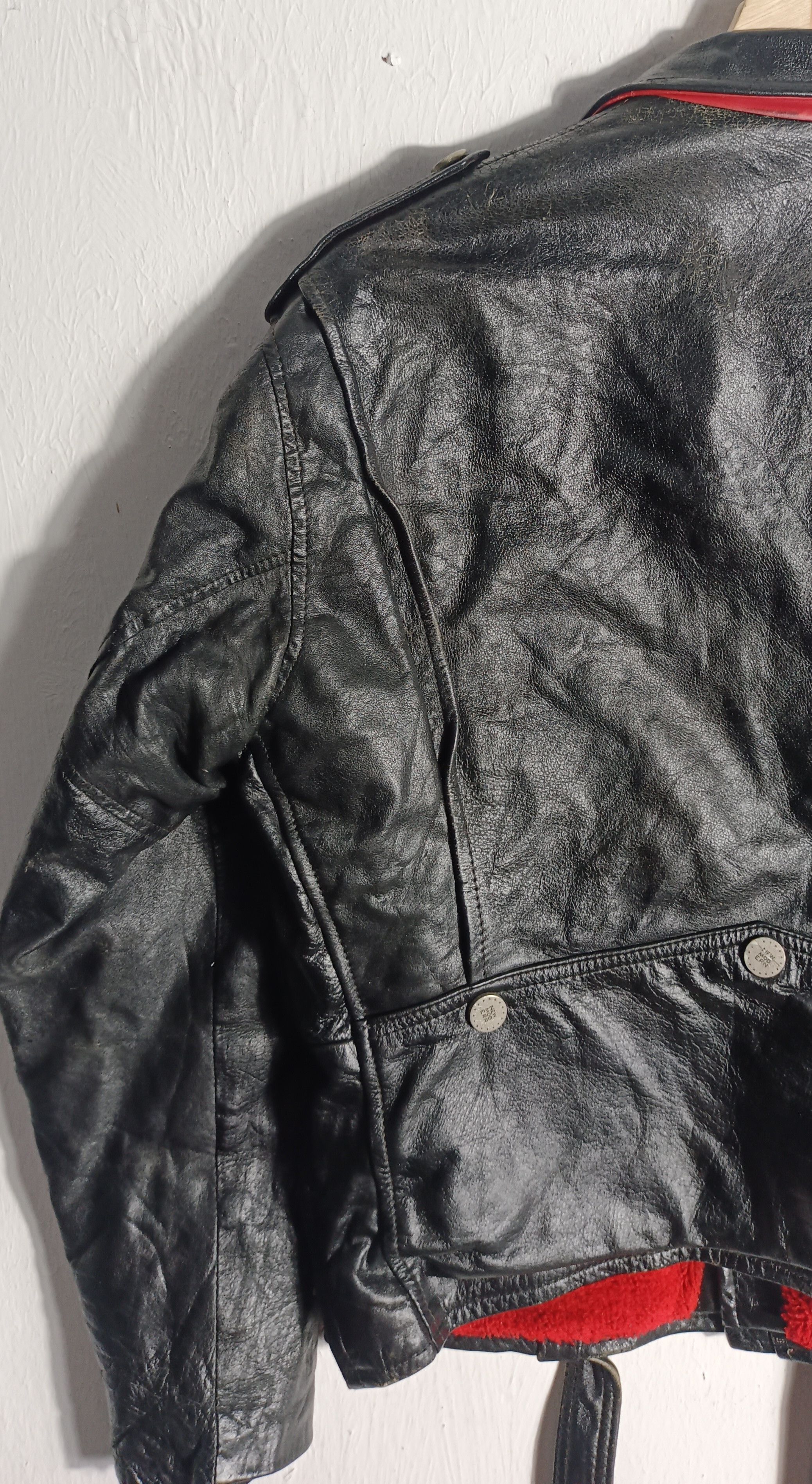 If Six Was Nine Vtg 1980s💥New Paris Bikers Leather Jacket Size US M / EU 48-50 / 2 - 15 Thumbnail