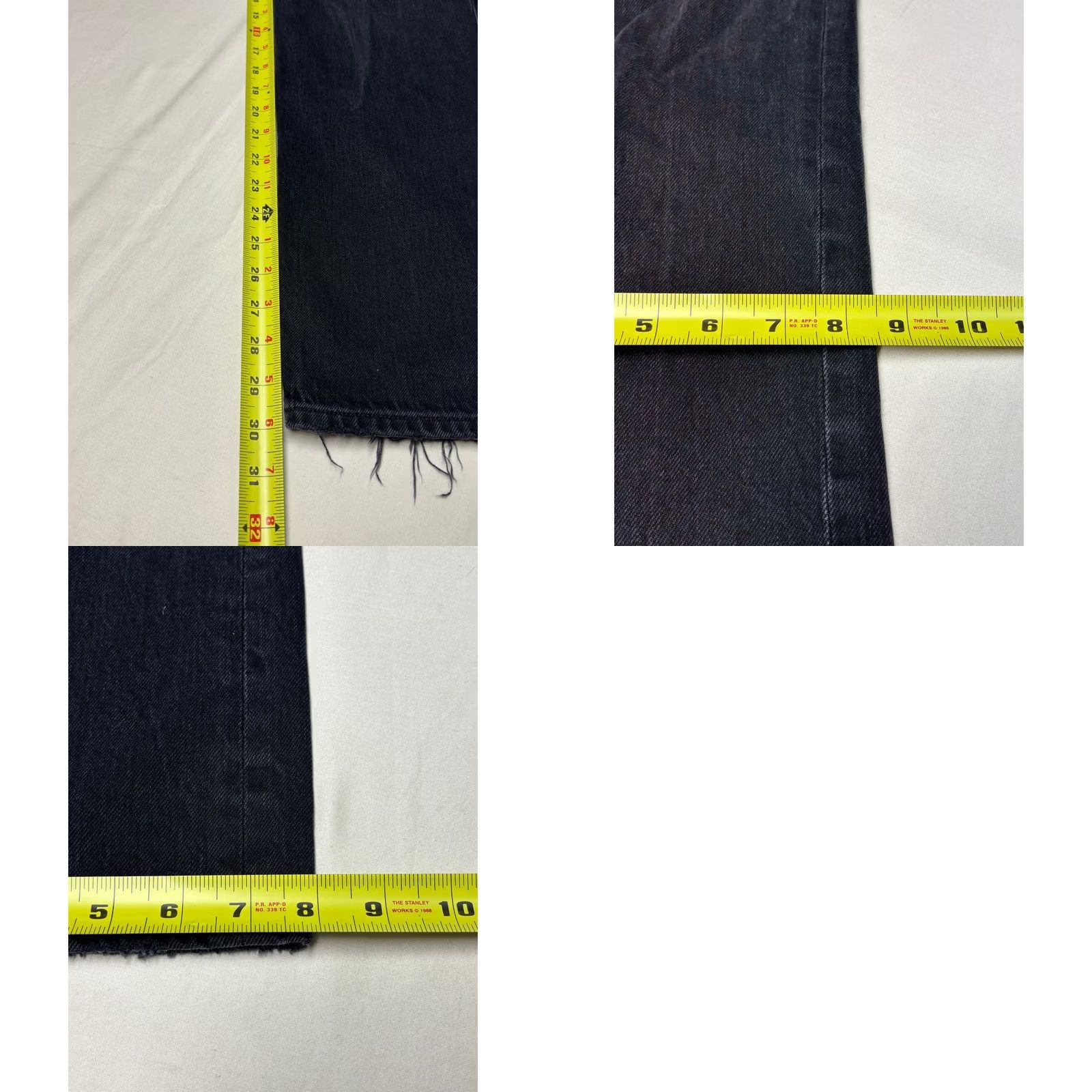 Agolde VINTAGE? No. AGOLDE Lana High-Rise Straight Jeans Washed Black Womens Size 33X30 Size 24" / US 00 / IT 34 - 8 Thumbnail