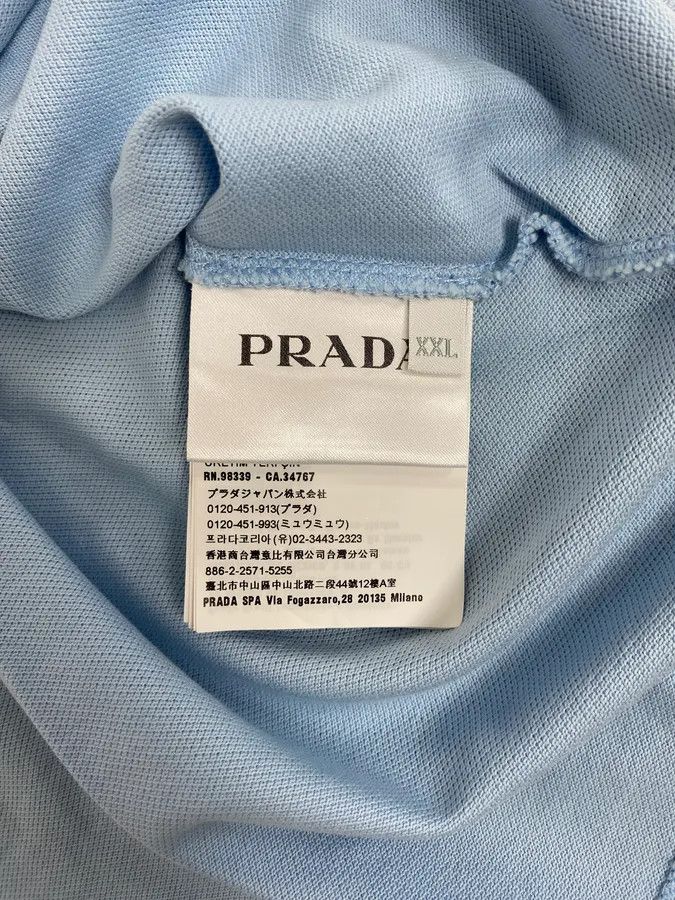 Prada SS2022 Prada Baby Blue Polo Shirt Size US M / EU 48-50 / 2 - 8 Thumbnail