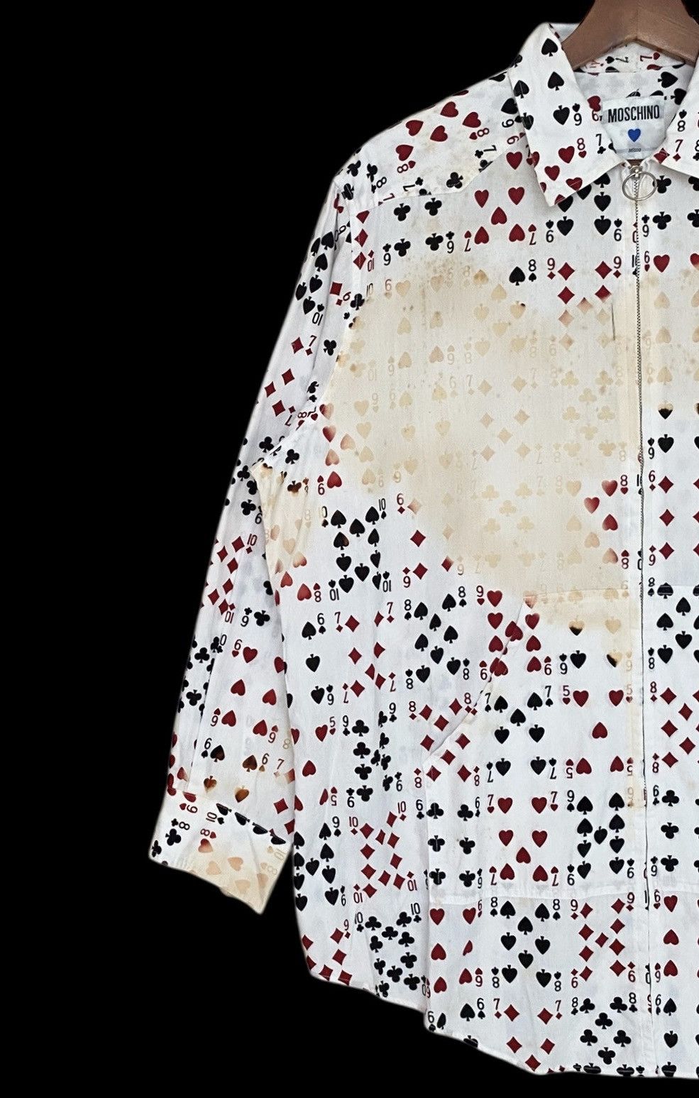 Moschino × Vintage Vintage Brand Moschino Full Print Zipper Shirt 1990s Size US M / EU 48-50 / 2 - 3 Thumbnail